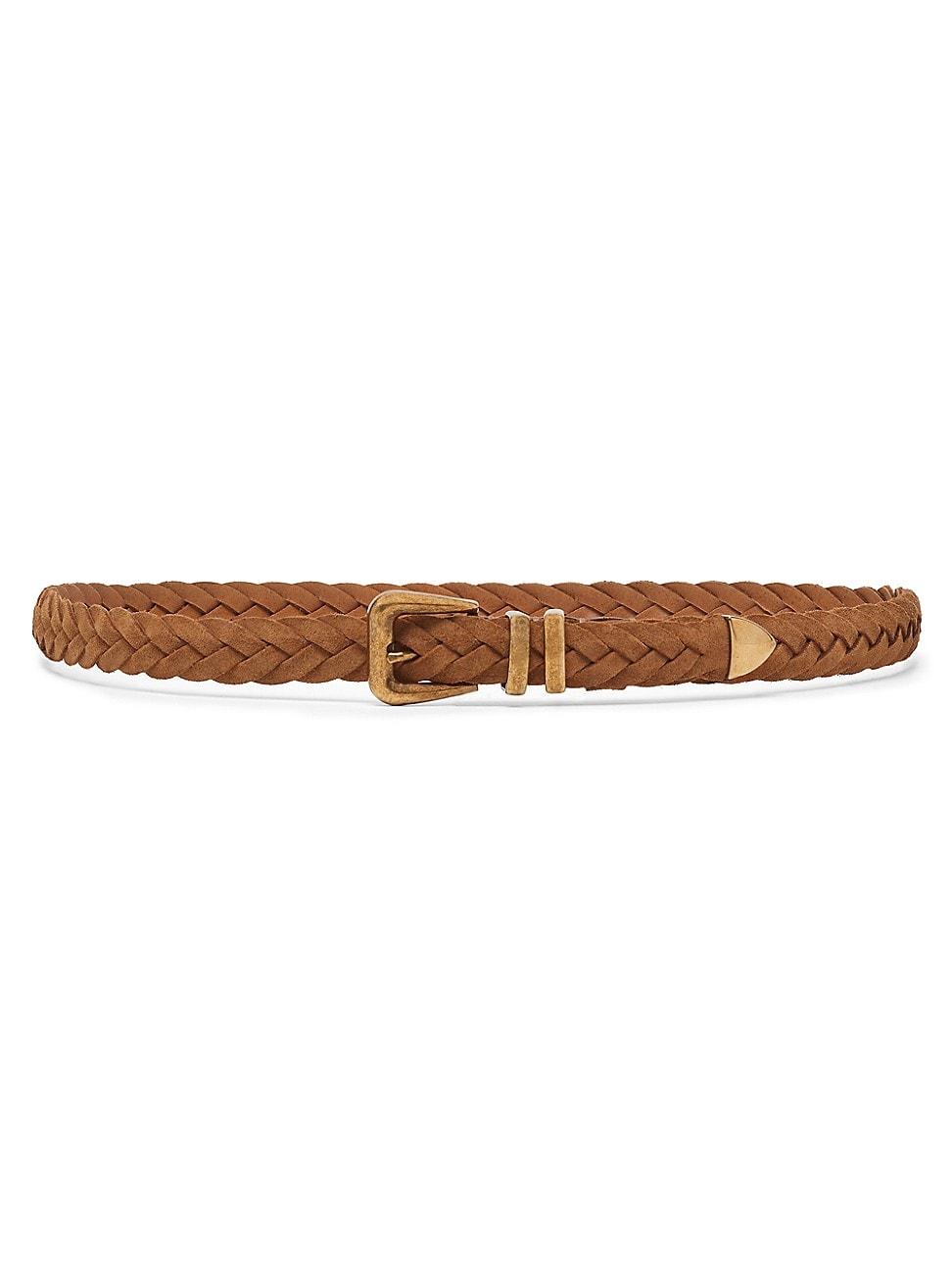 Braided Scratched Leather Belt