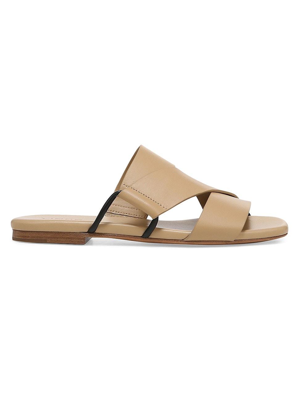 Vince Dylan Leather Sandals in Metallic | Lyst