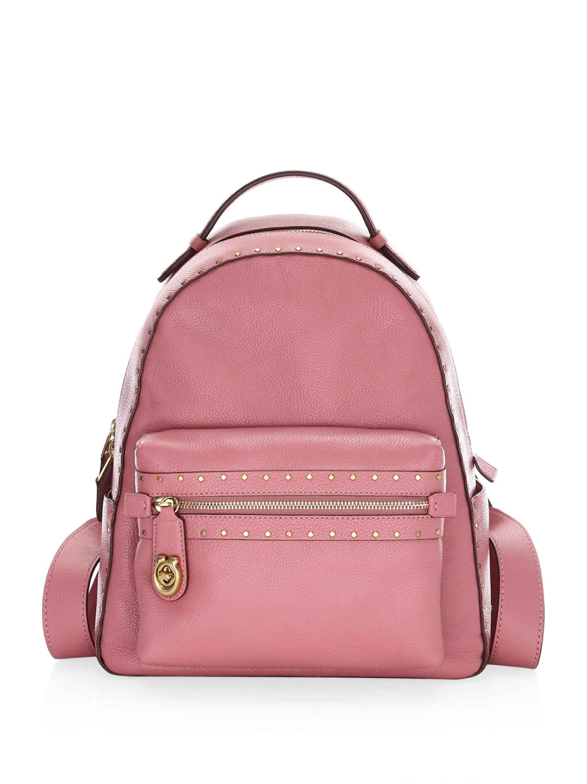 coach pink backpack