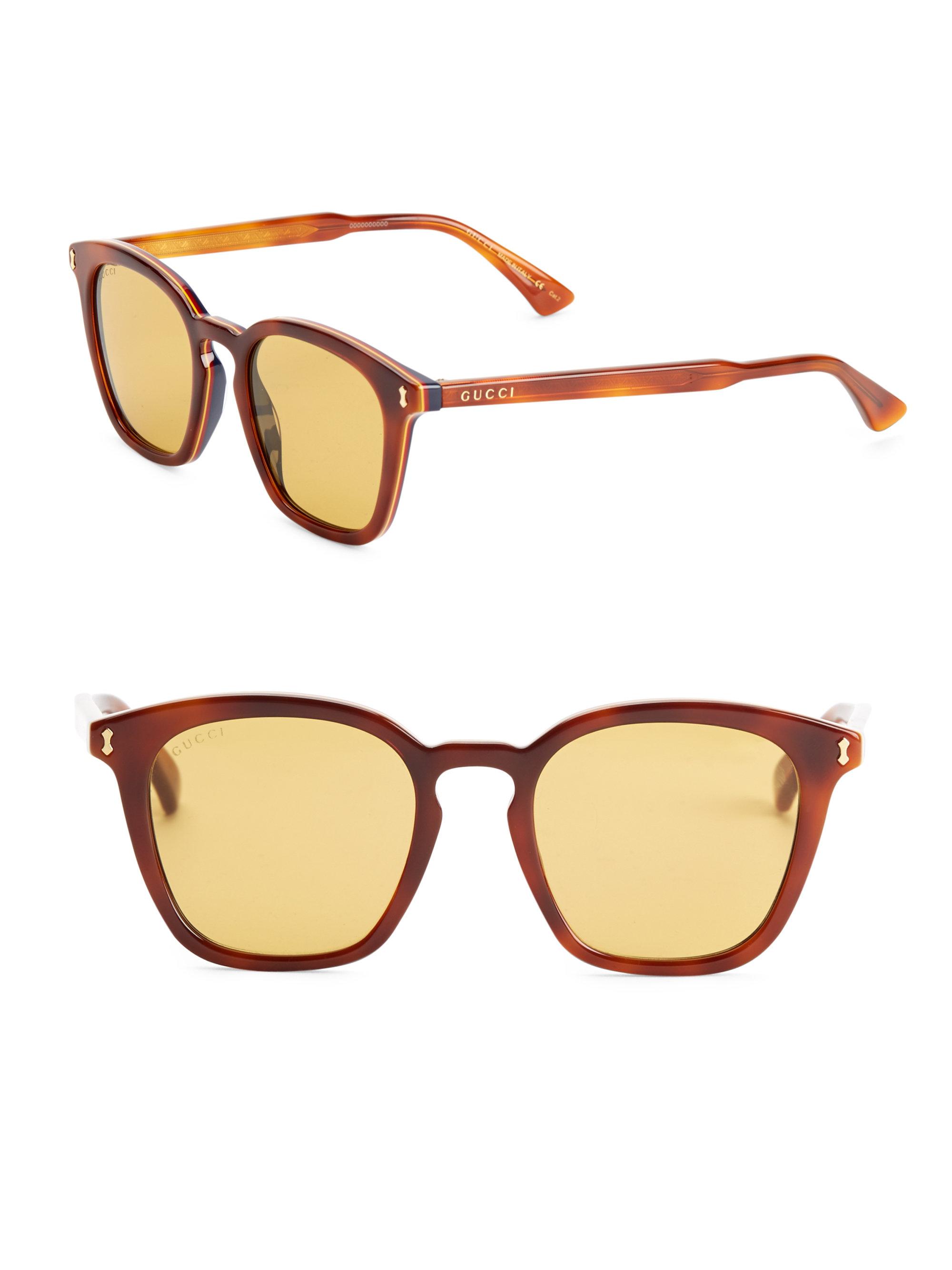 gucci 49mm square sunglasses