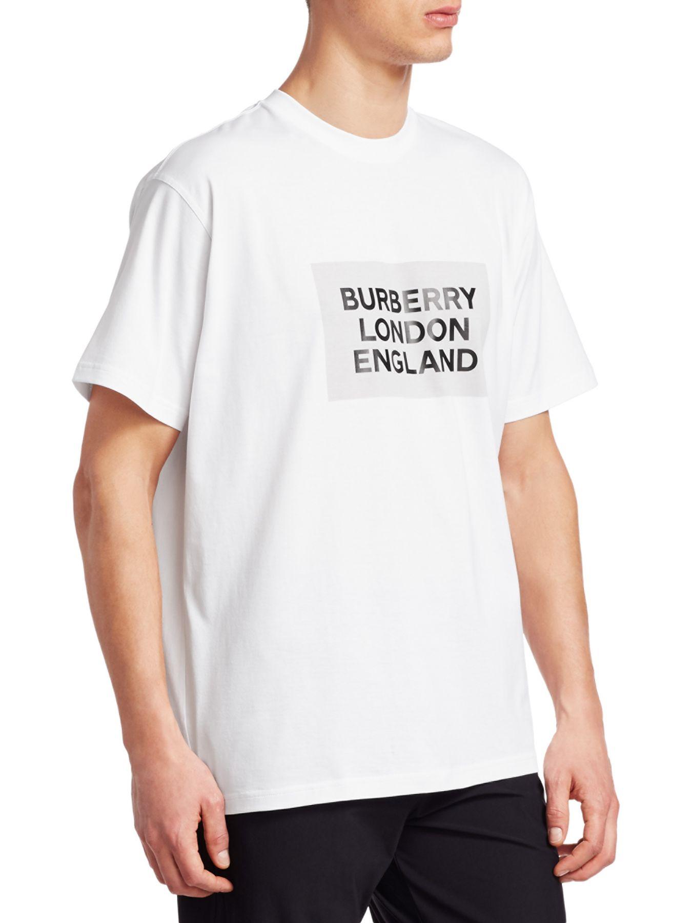 Burberry London England Logo Cotton T-shirt in White for Men - Lyst