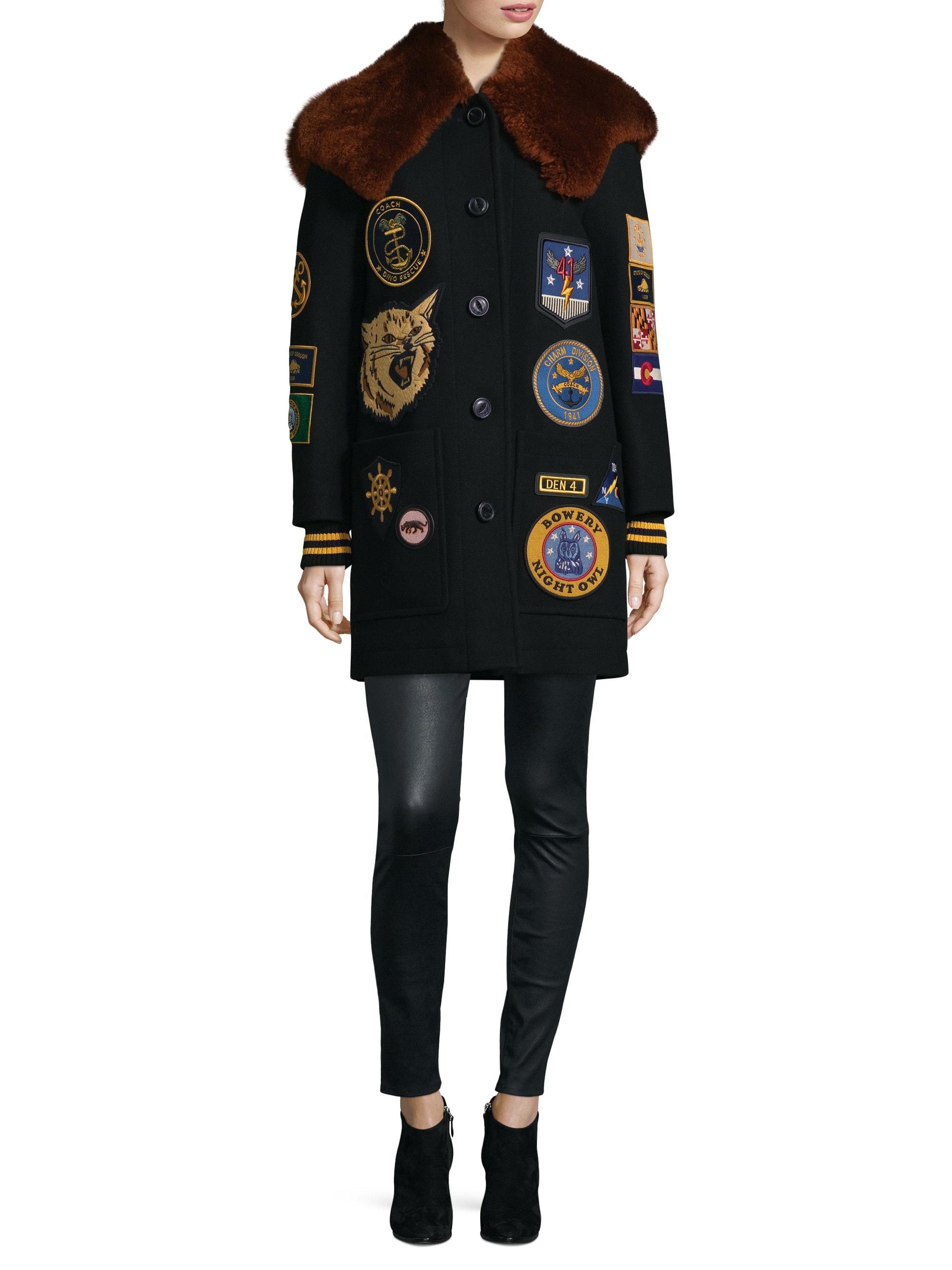 coach military jacket