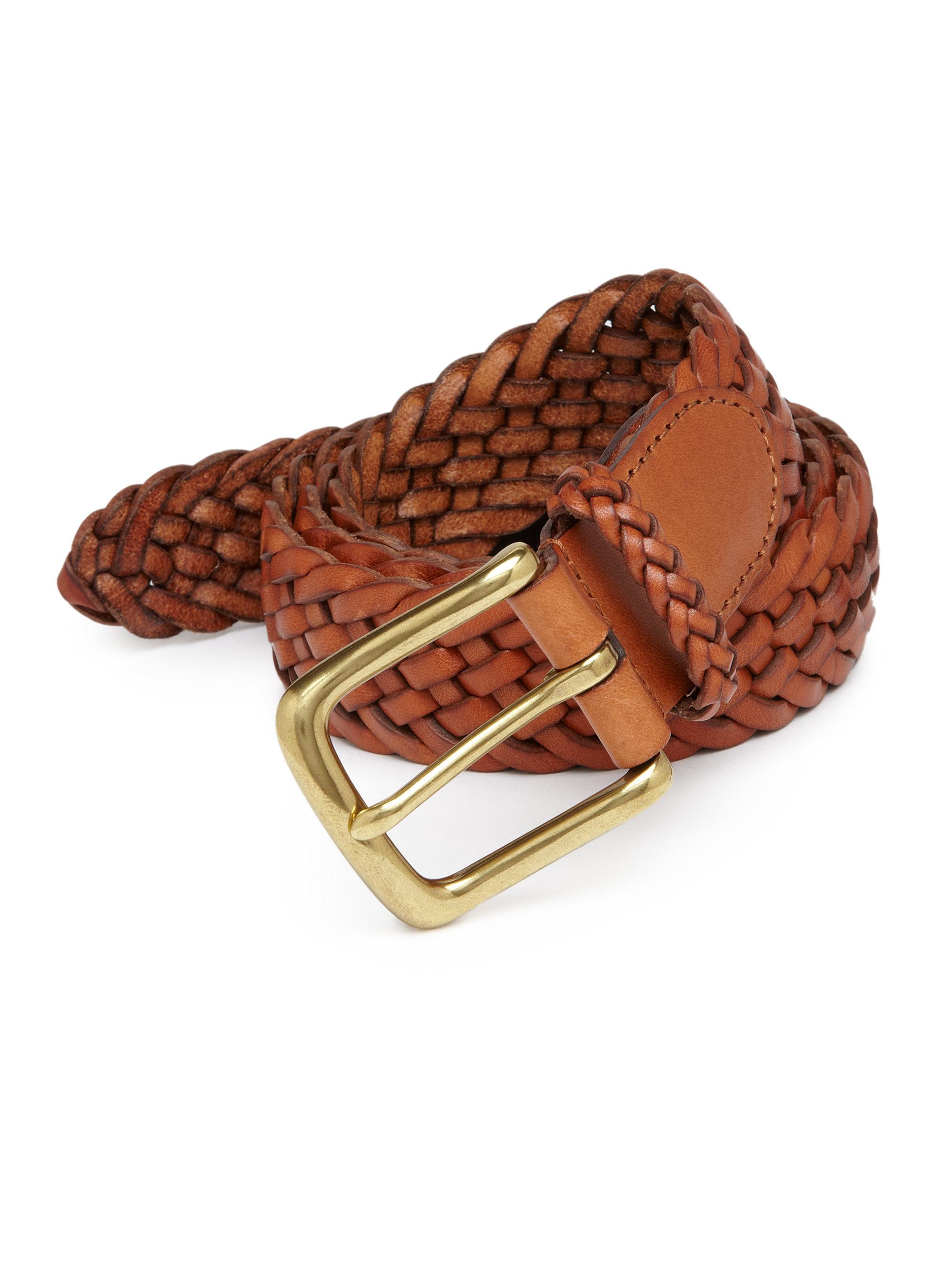 Polo Ralph Lauren Sportsman Braided Leather Belt in Brown for Men | Lyst