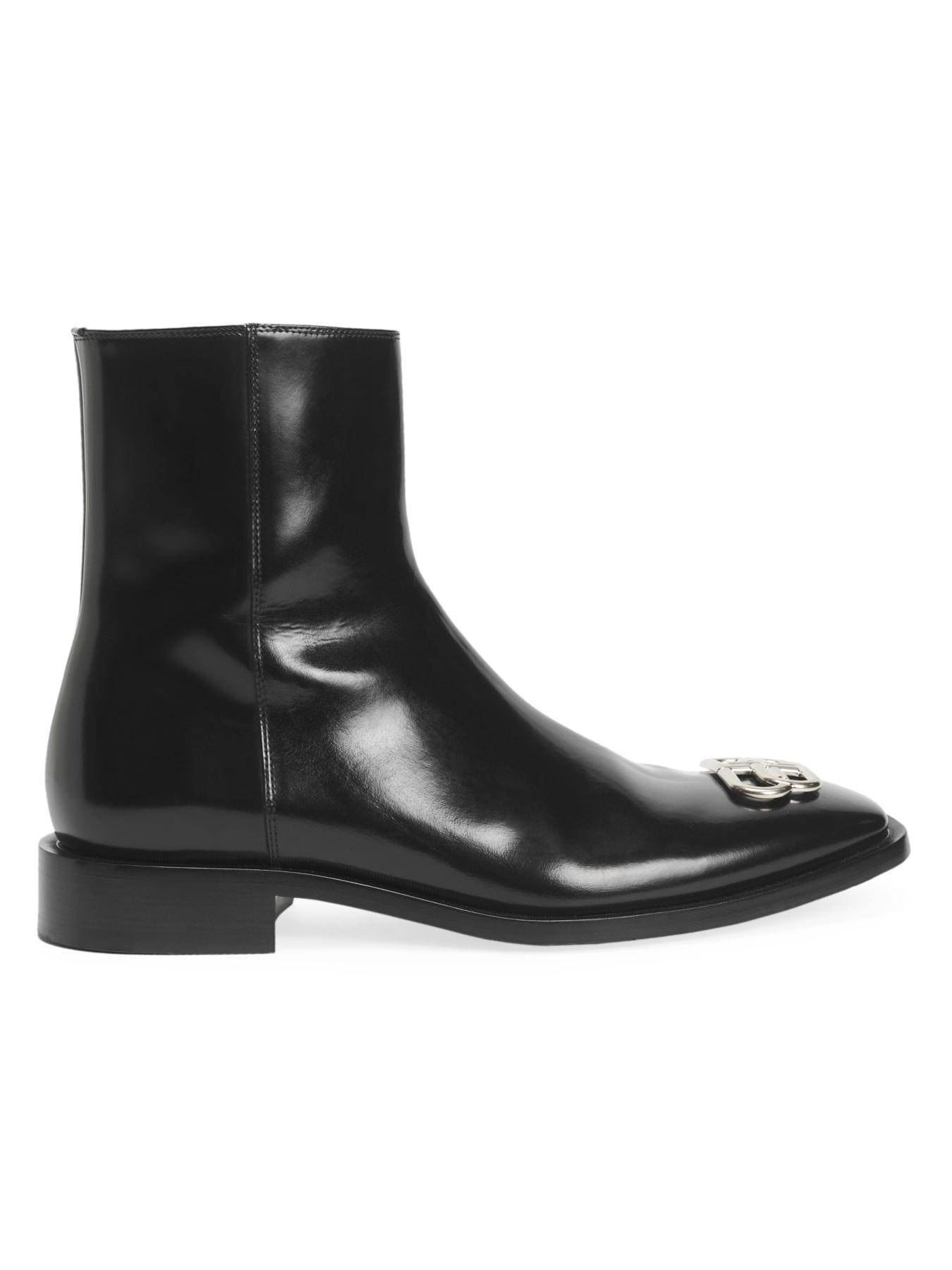 Balenciaga Rim Bb Jive Leather Boots in Black Nickel (Black) for Men - Lyst