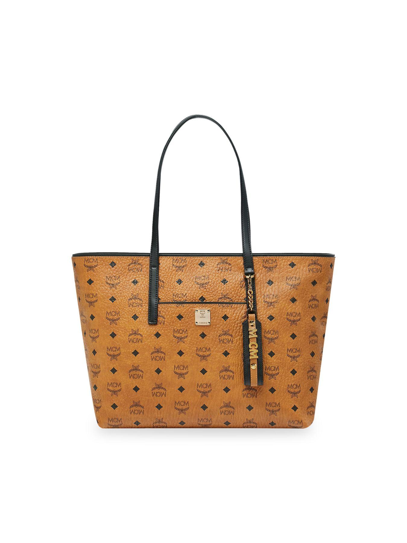 MCM Anya Medium Shopper Tote Bag in Brown | Lyst