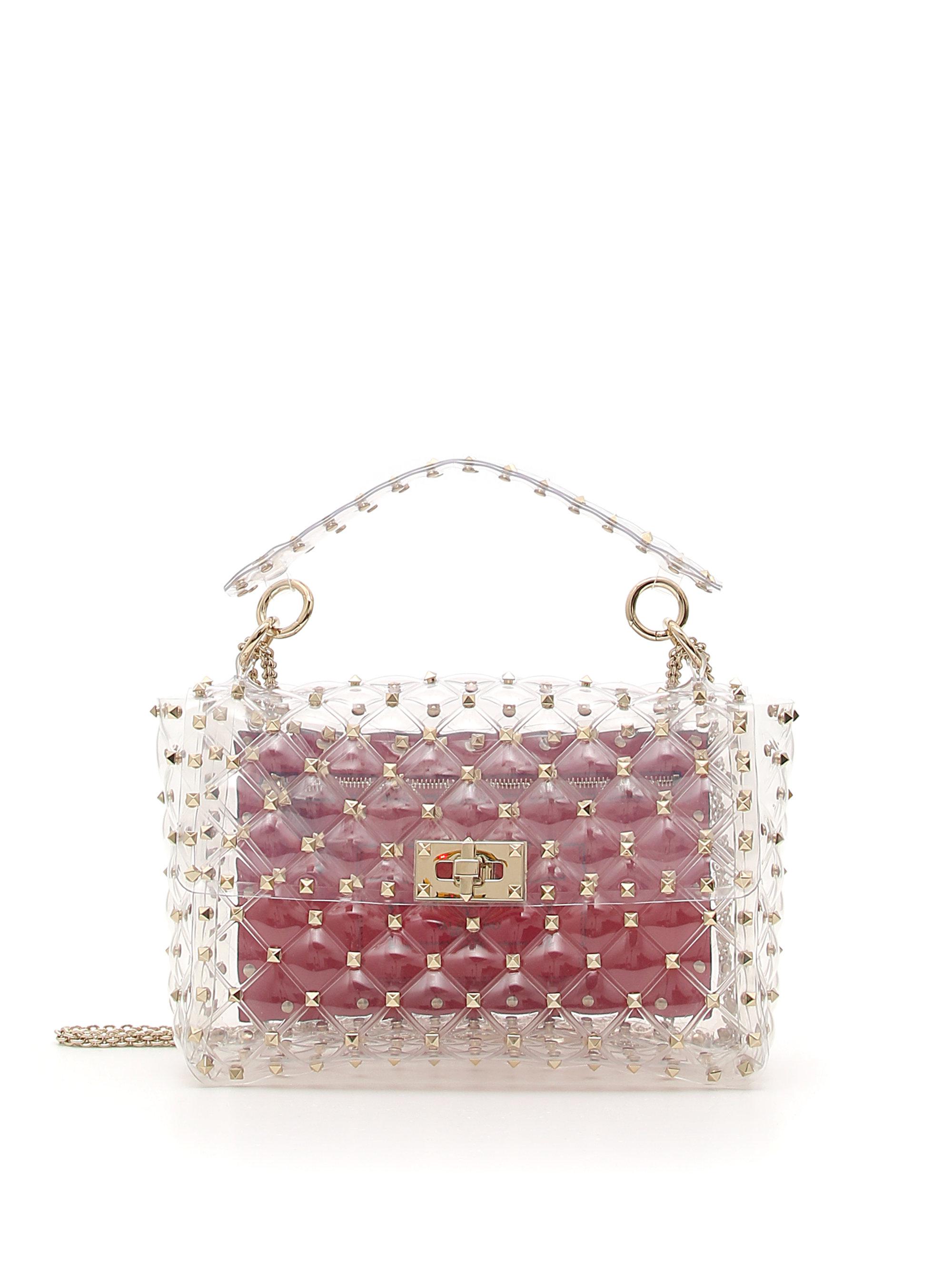 valentino clear rockstud bag