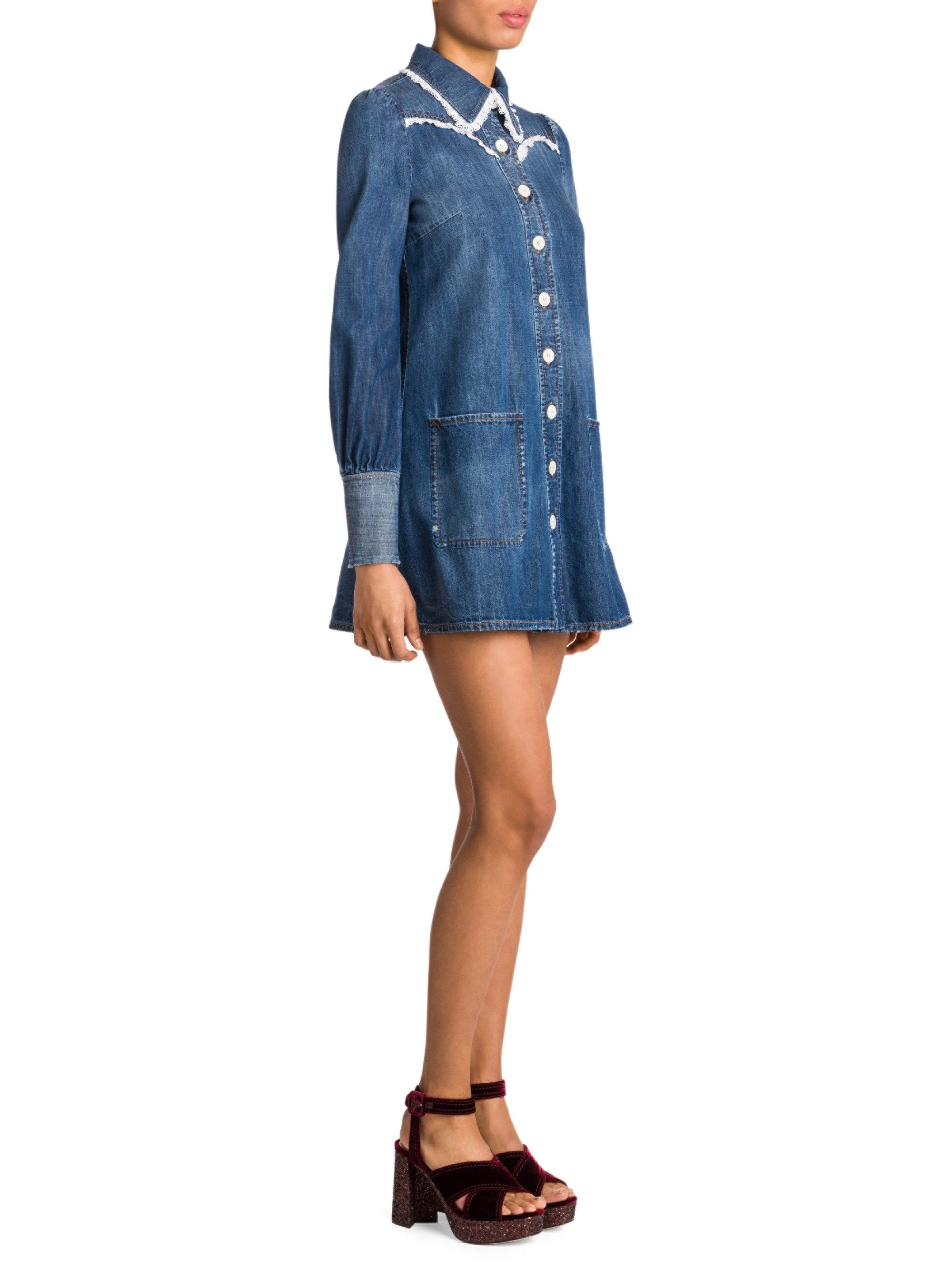 miu miu denim dress