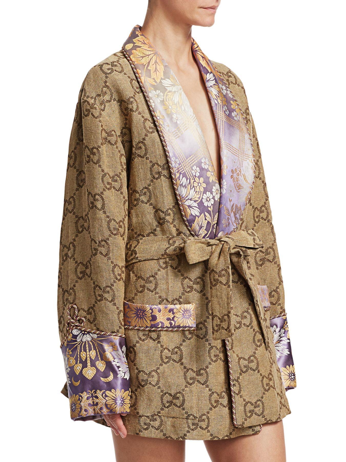 Gucci GG Linen Jacket in Natural Lyst