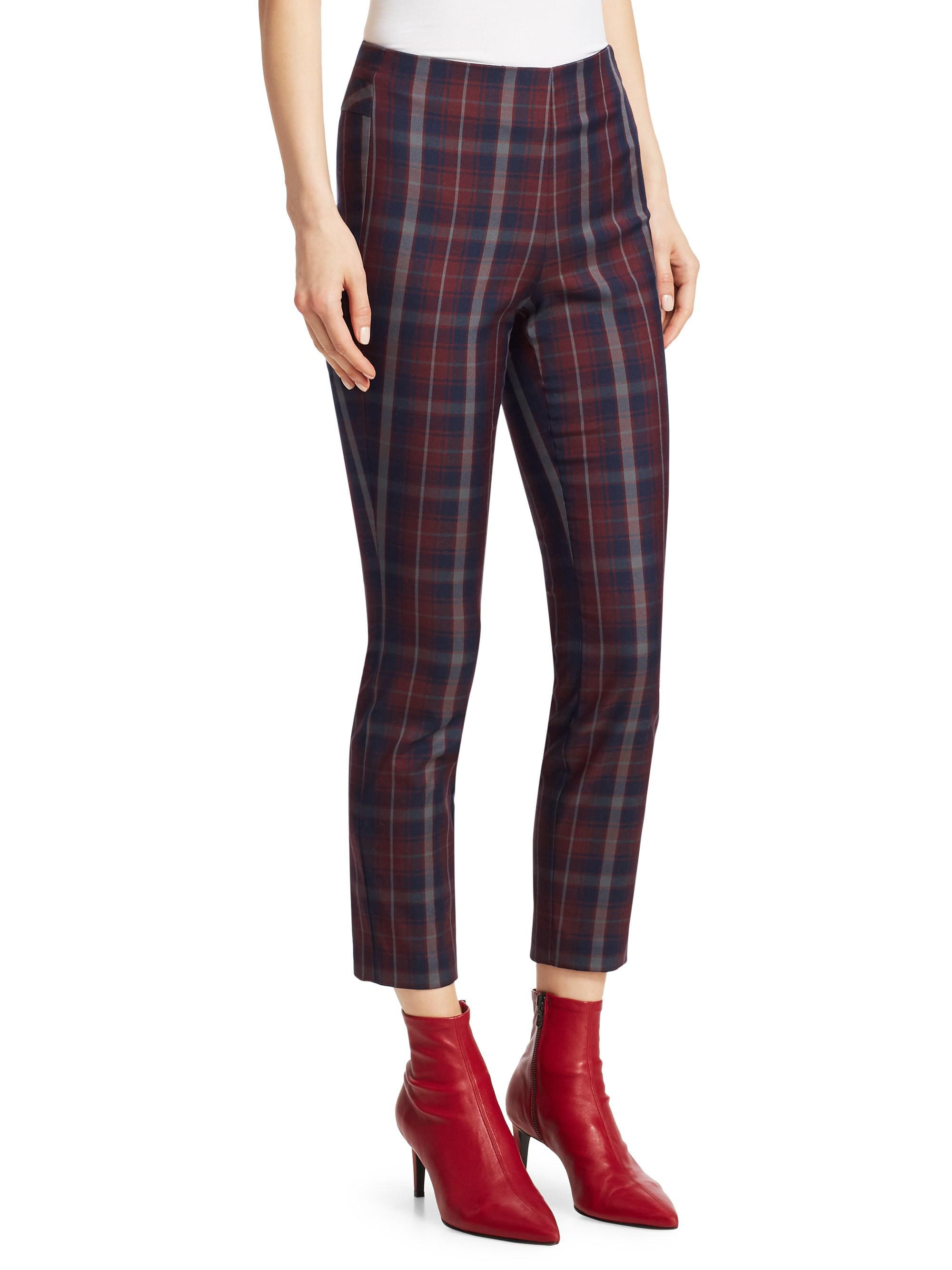 Rag & Bone Simone Plaid Crop Skinny Pants - Lyst
