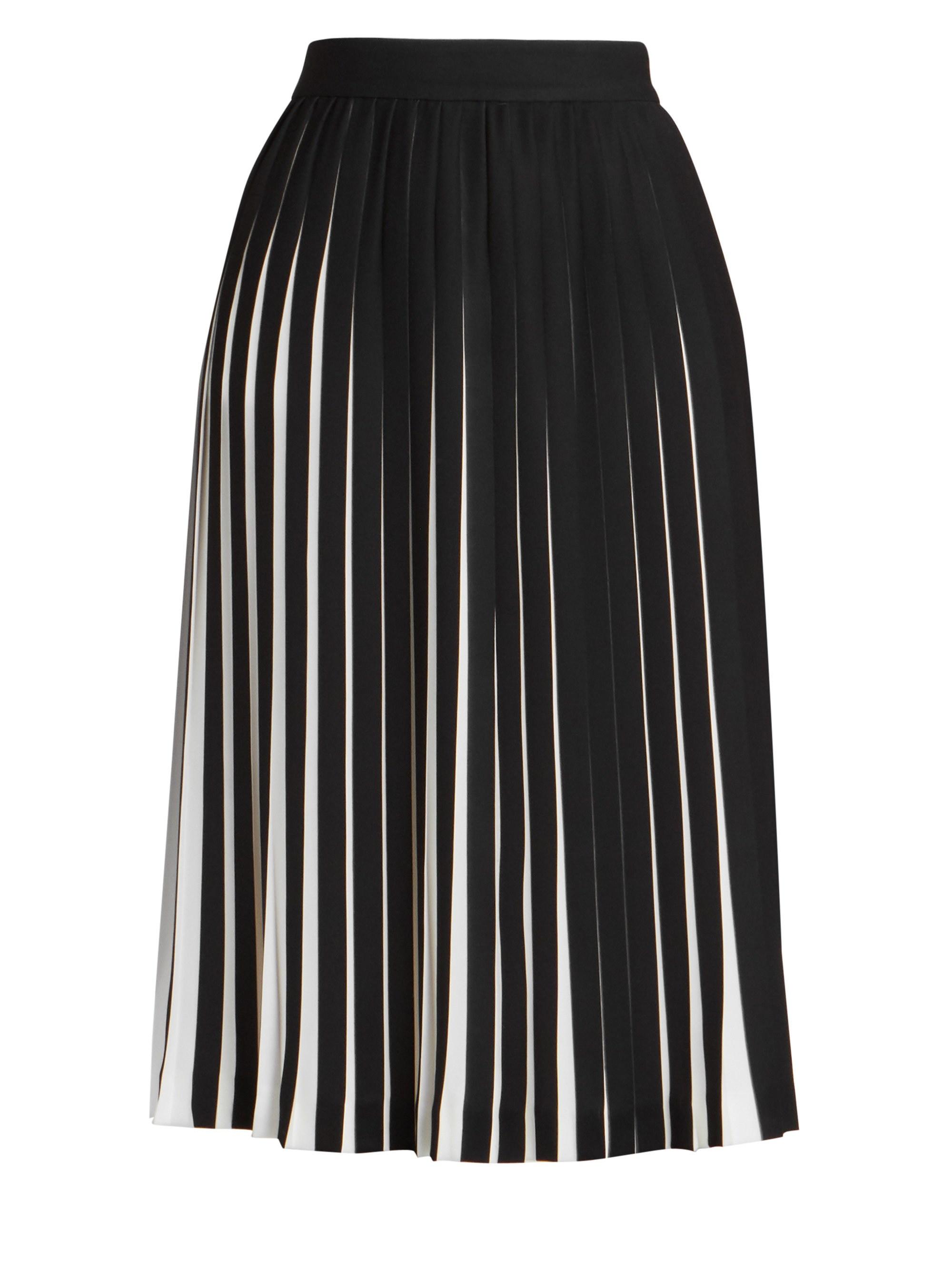 Maison Margiela Pleated Skirt in Black | Lyst