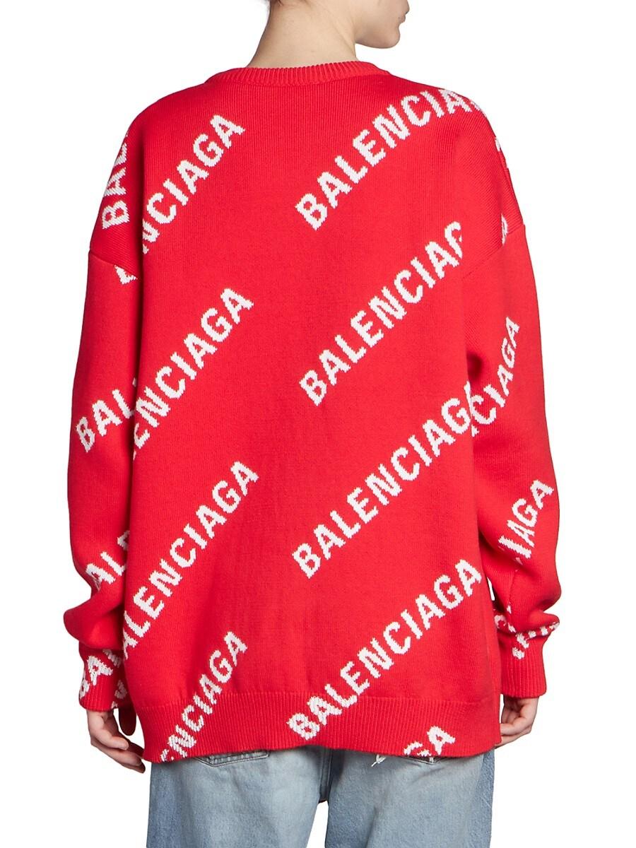 Balenciaga Wool-blend Sweater ($815) ❤ Liked On Polyvore Featuring Tops, Red V Neck Sweaters, Sweat Suits Women, Wool Blend Sweater | xn--90absbknhbvge.xn--p1ai:443