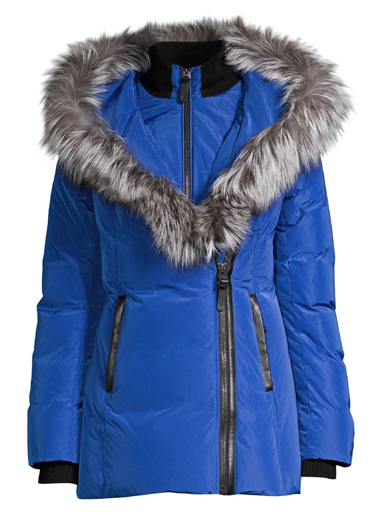 Mackage Fleece Adali-xr Coat in Blue - Save 20% - Lyst