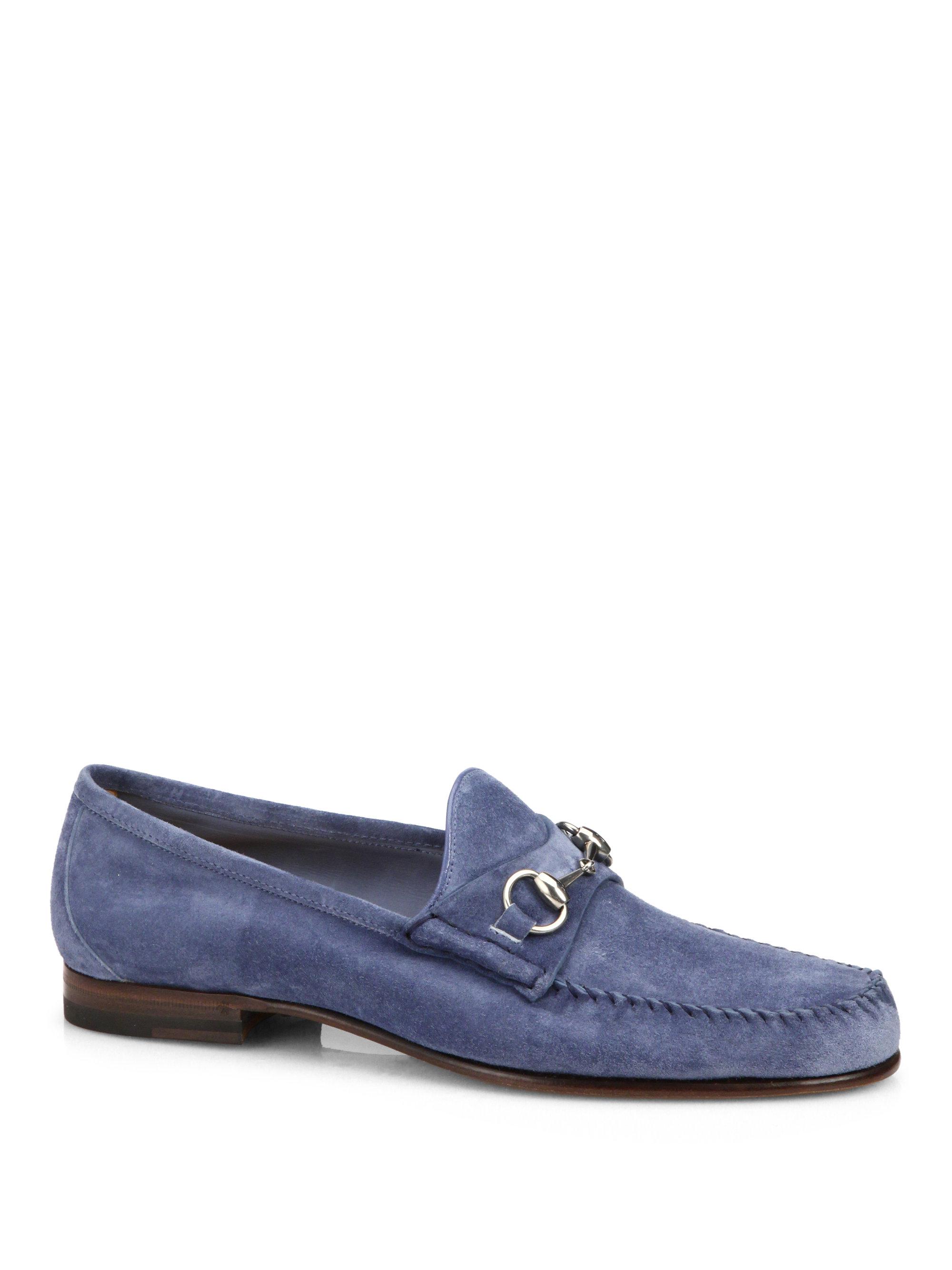 Gucci Horsebit Loafers in Blue for Men Lyst