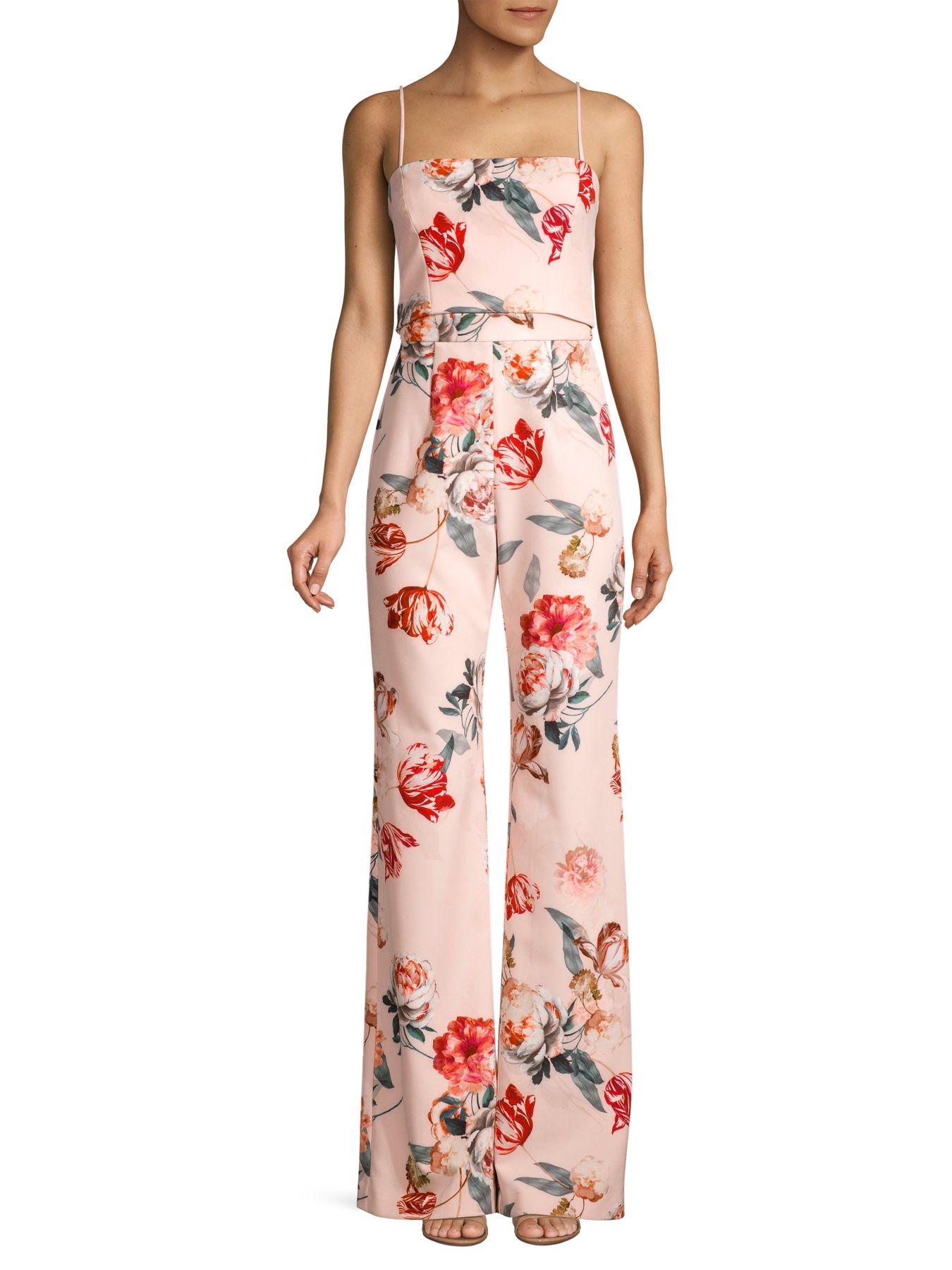 floral two piece jumpsuit
