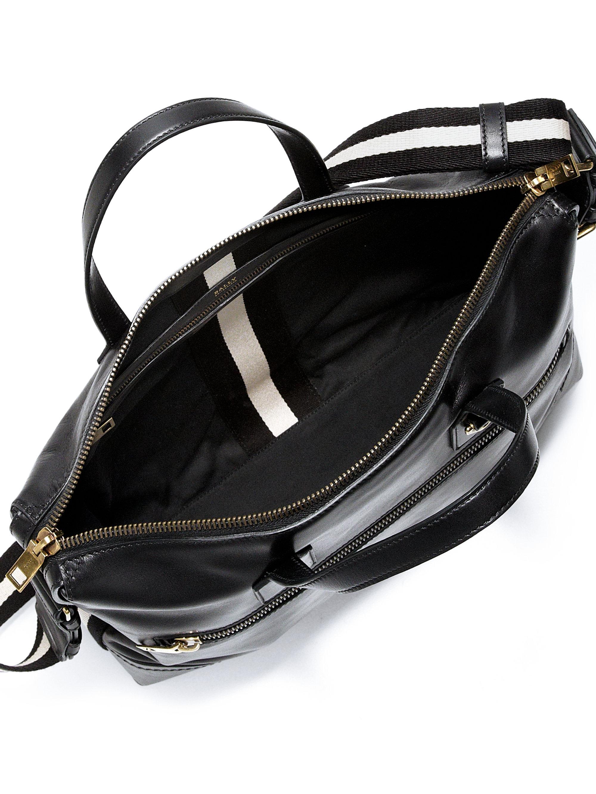 Lyst - Bally Novo Leather Business Bag in Black for Men