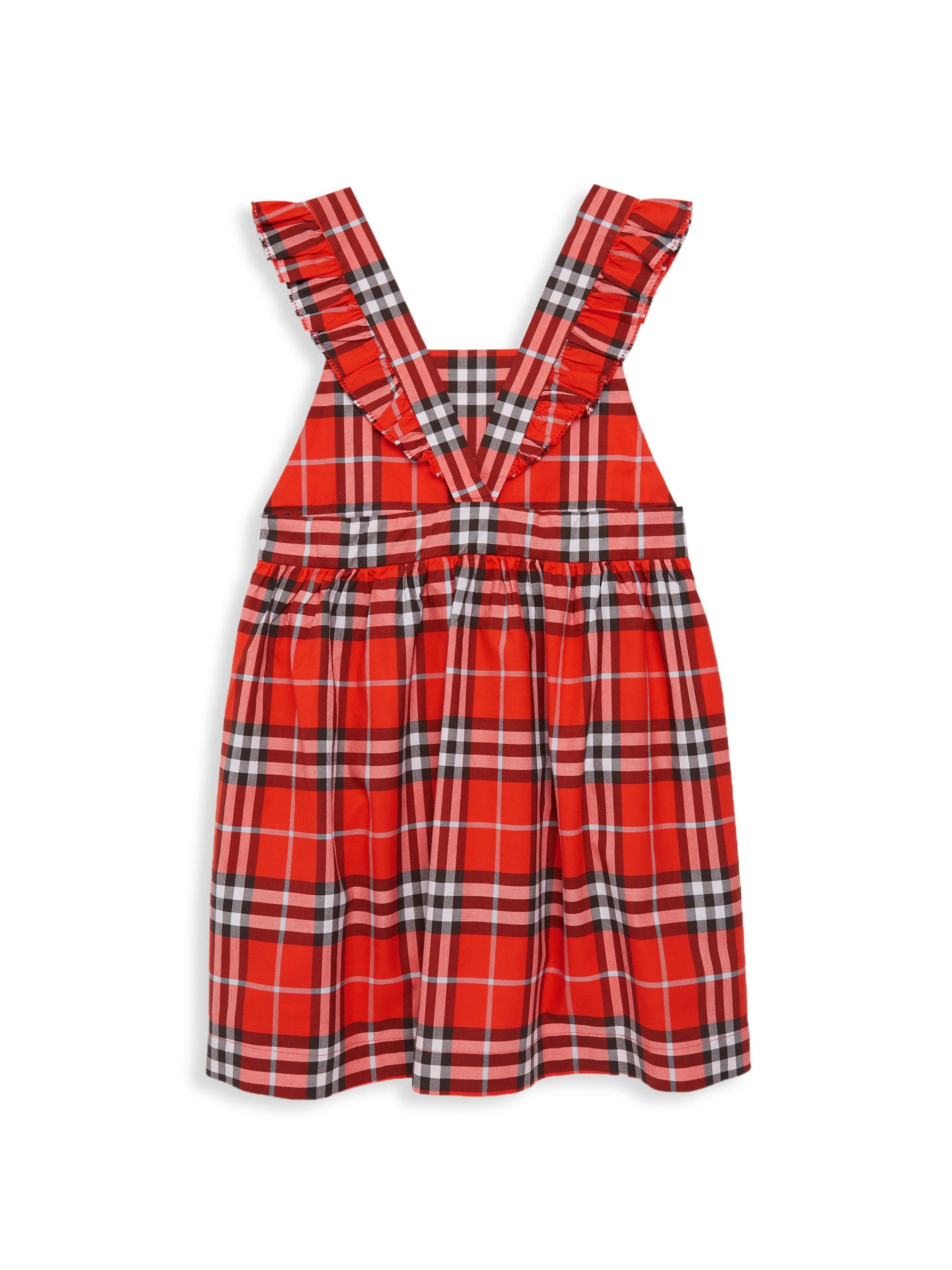Lyst Burberry Little Girl's & Girl's Livia Corecheck Aline Dress in Red
