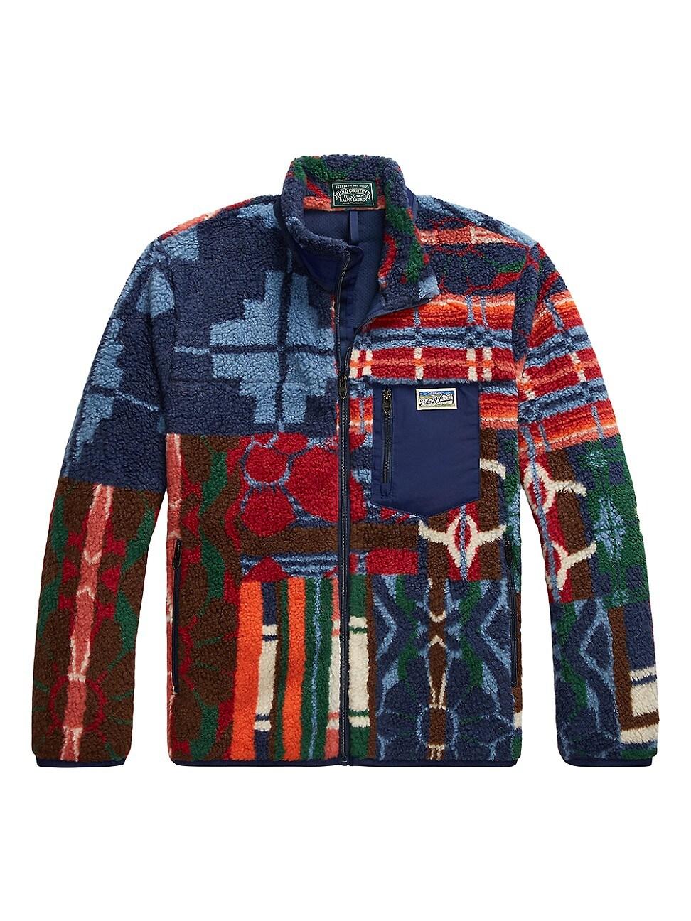 High Pile Jacquard Fleece Zip Jacket