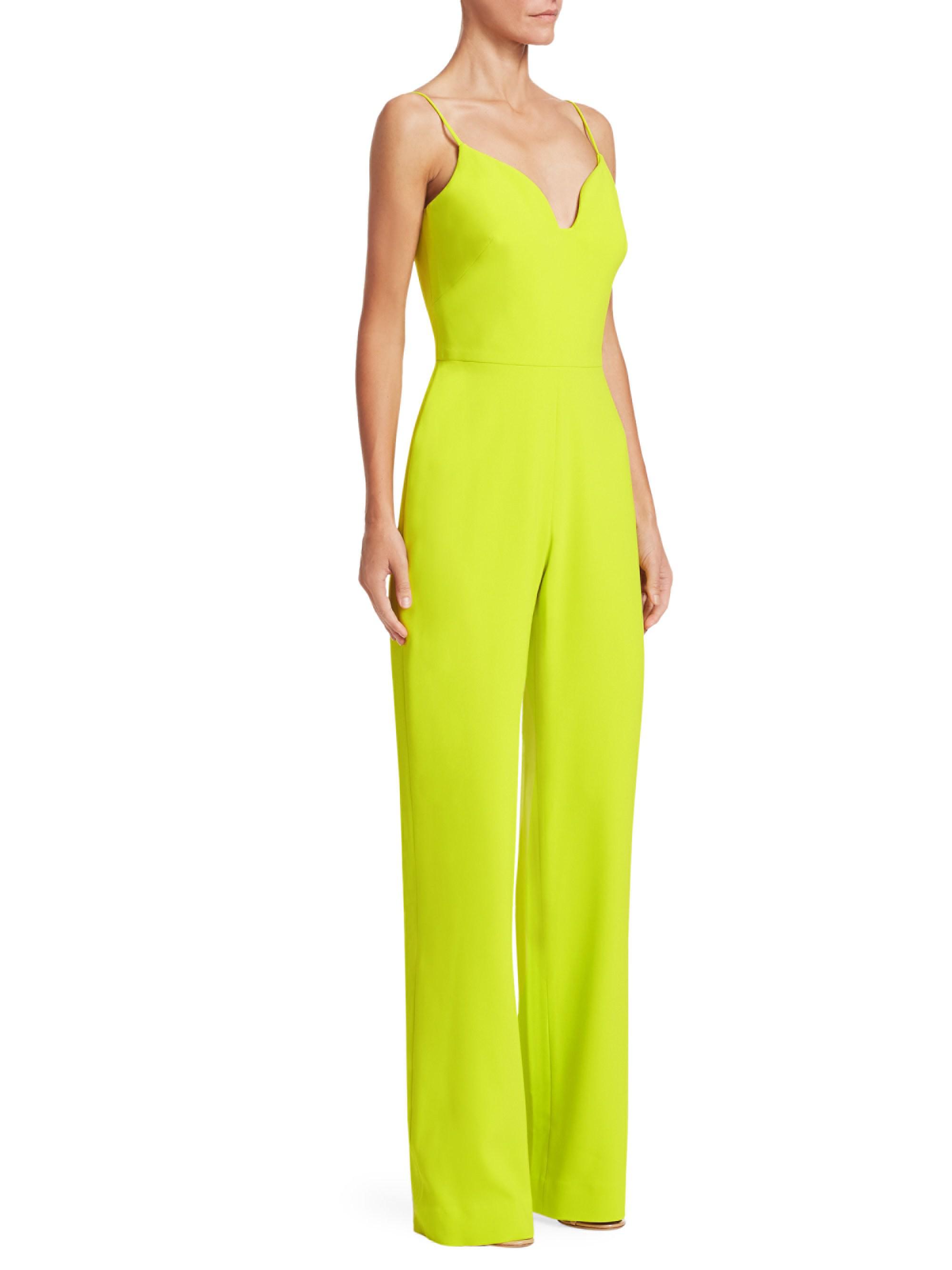 brandon maxwell yellow jumpsuit