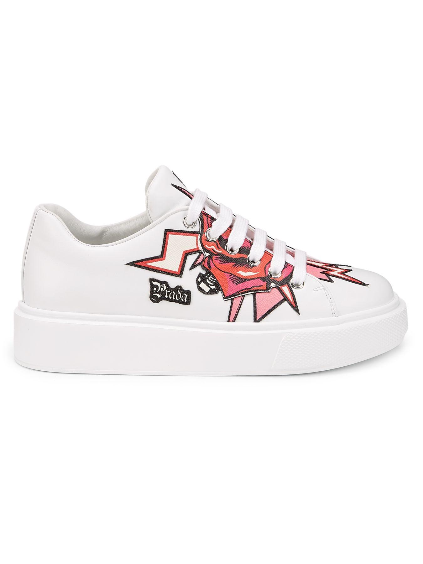 prada white platform shoes