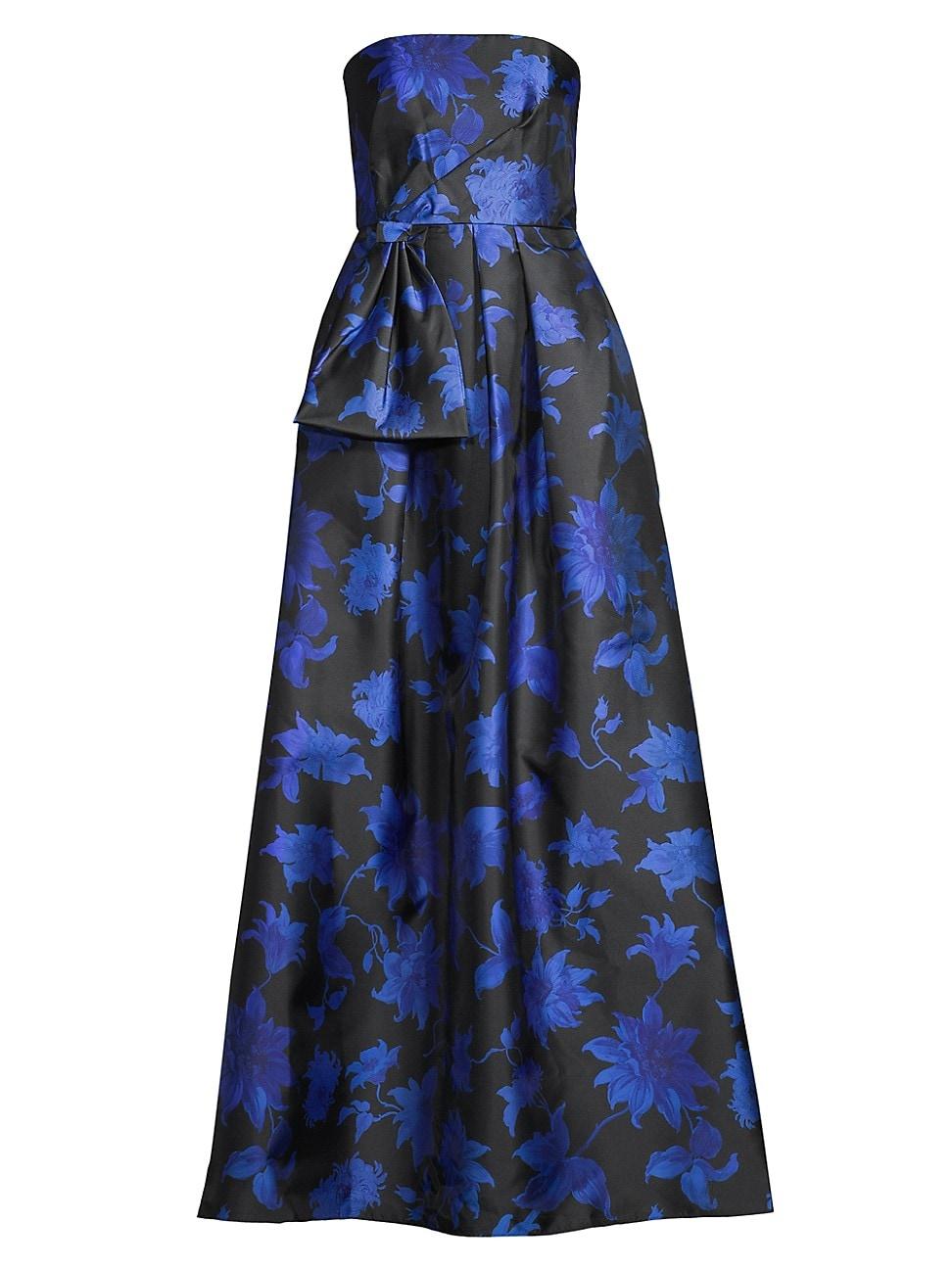 Sachin & Babi Ainsley Strapless Floral Gown in Blue | Lyst