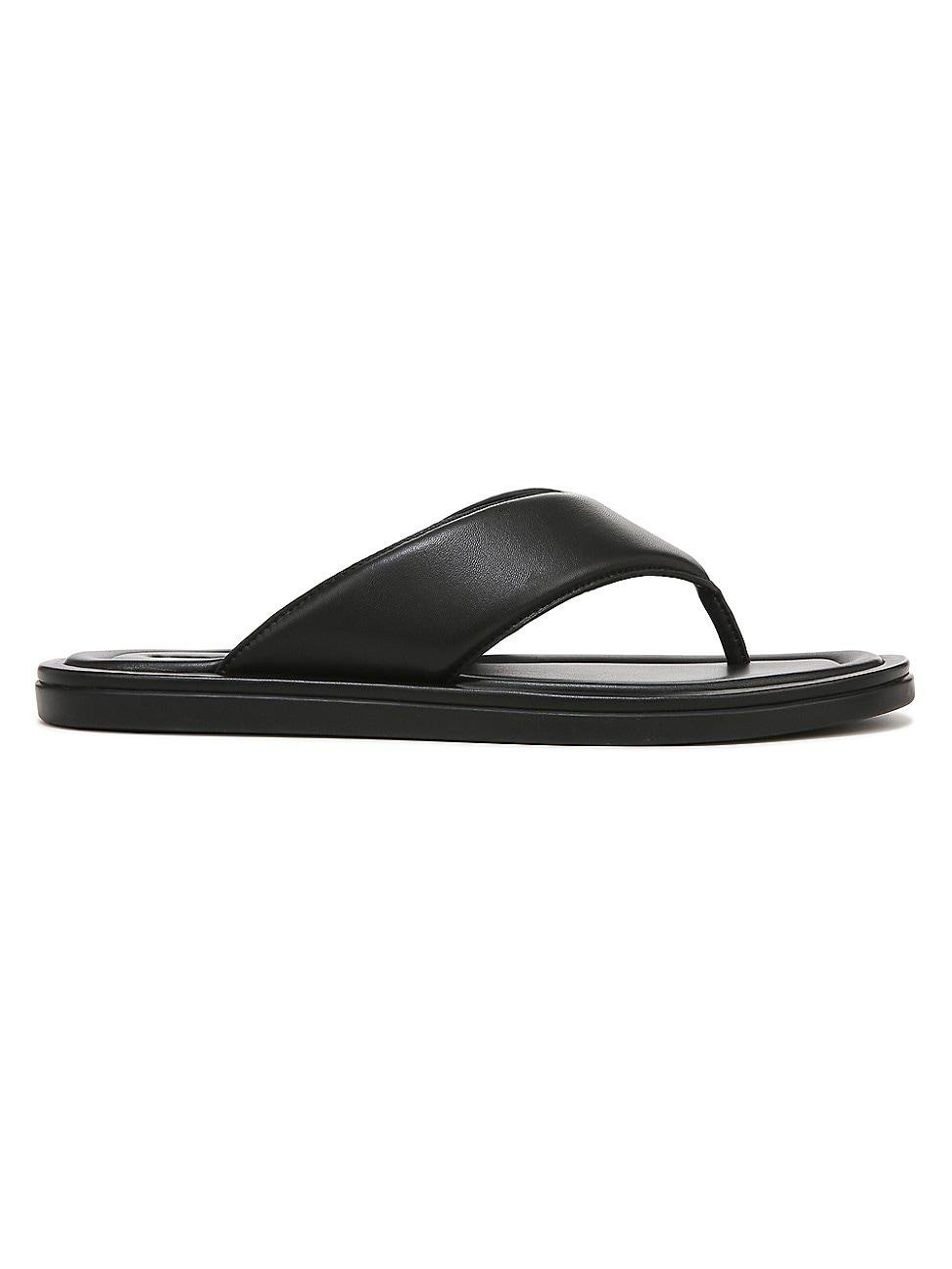 Vince Darcy Leather Thong Sandals in Black for Men | Lyst