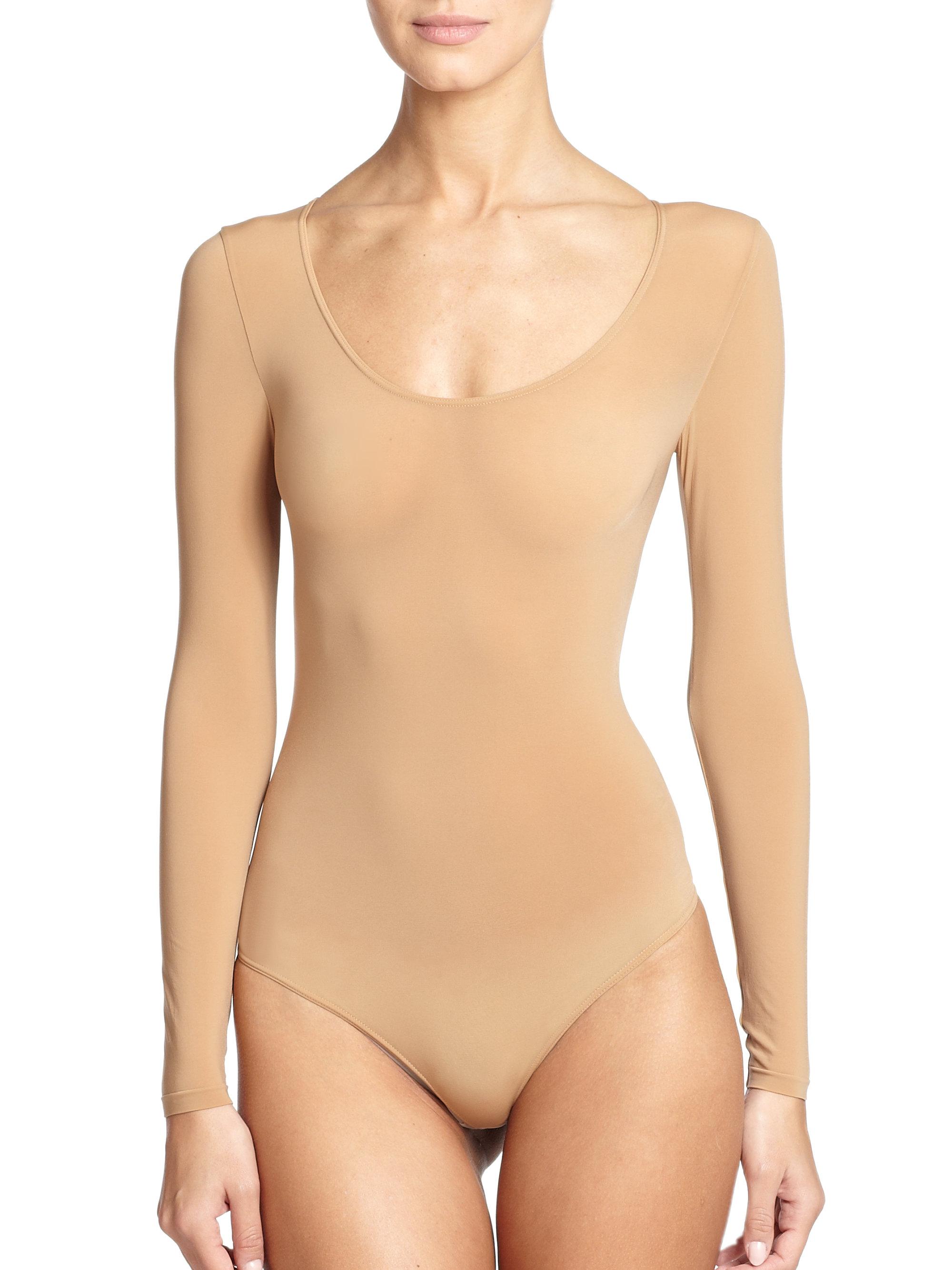 Wolford Cotton Buenos Aires String Bodysuit in Natural - Lyst