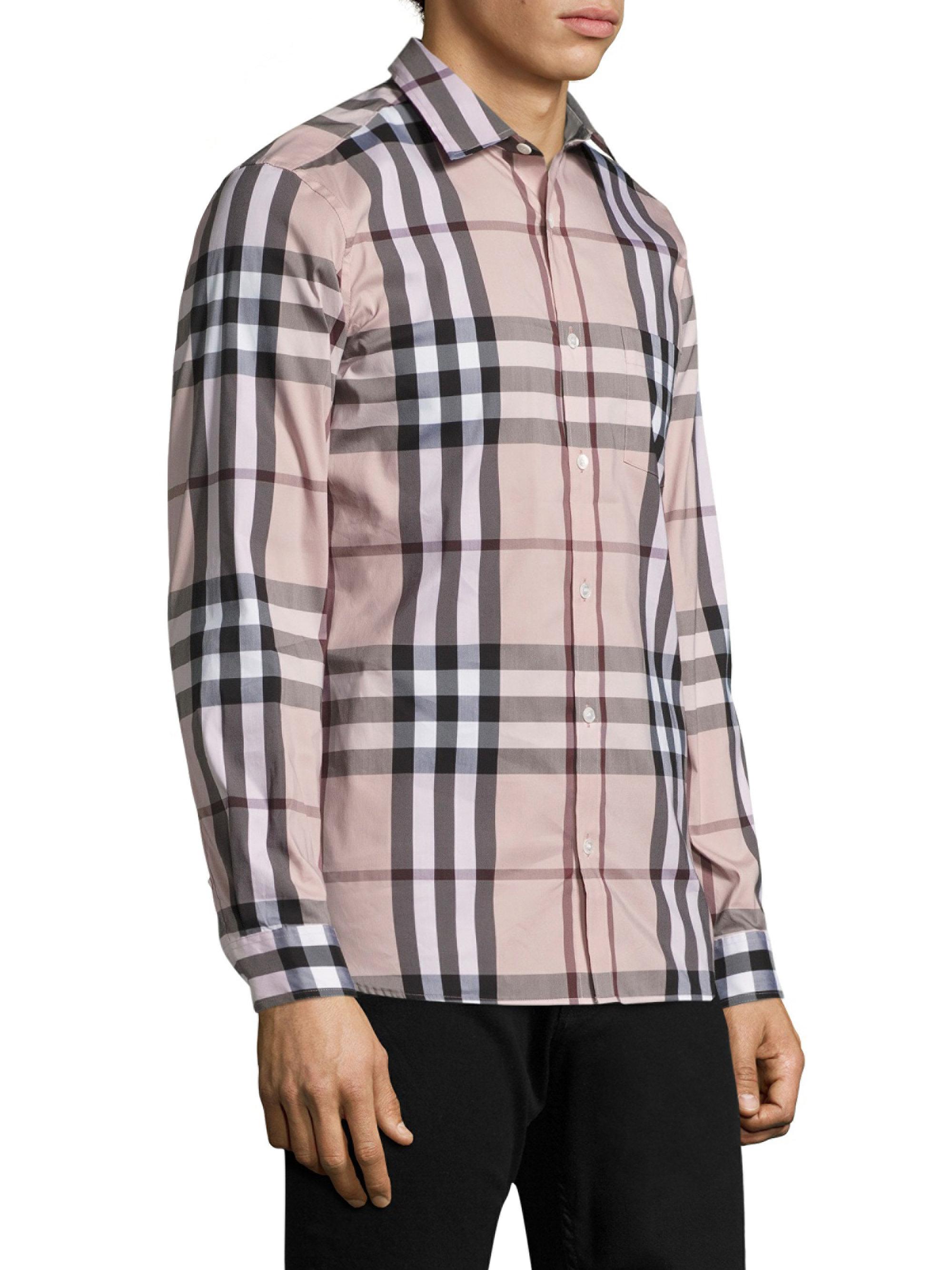 burberry button down mens