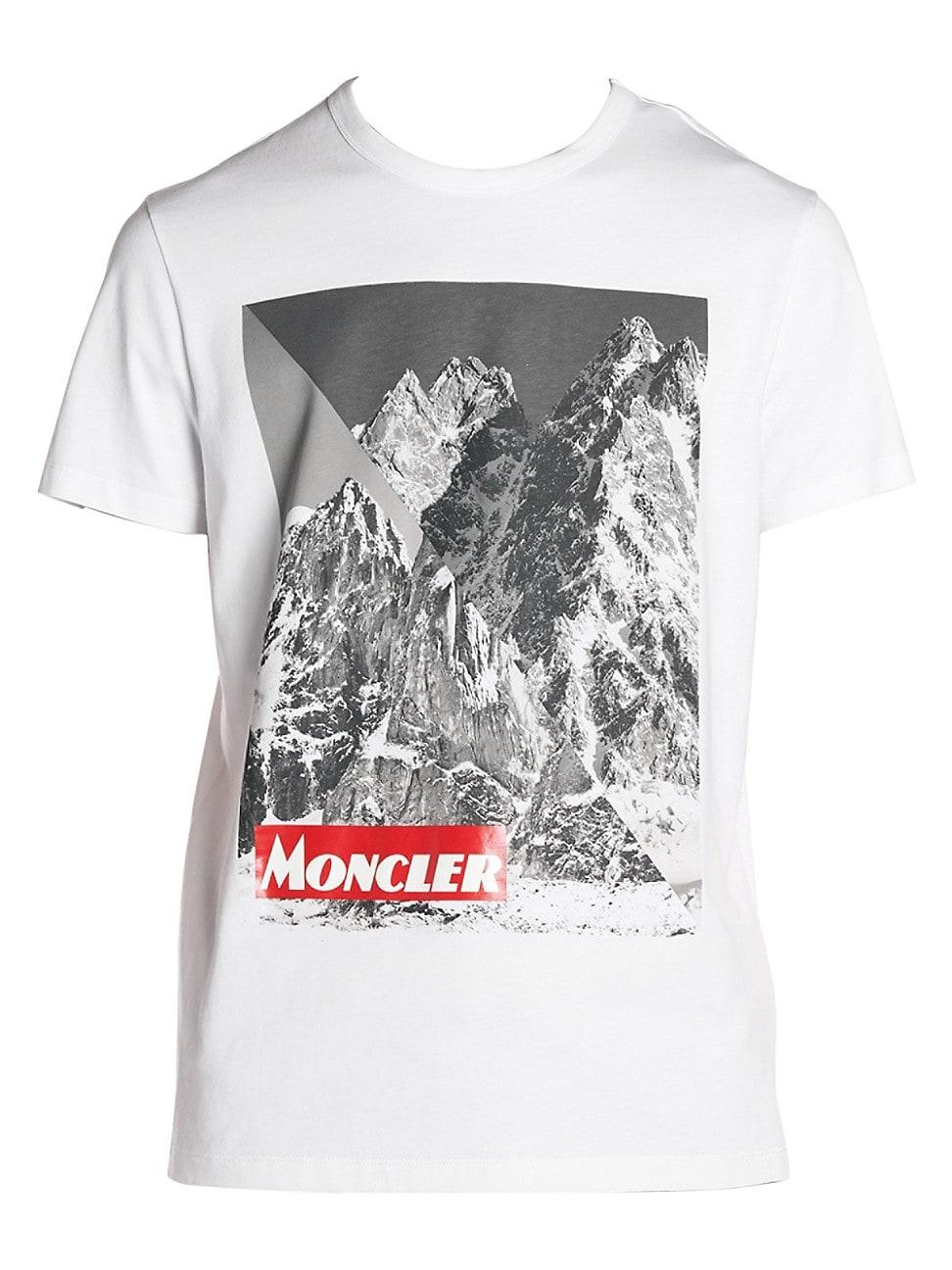 Moncler Mountain-print Cotton-jersey T-shirt for Men | Lyst