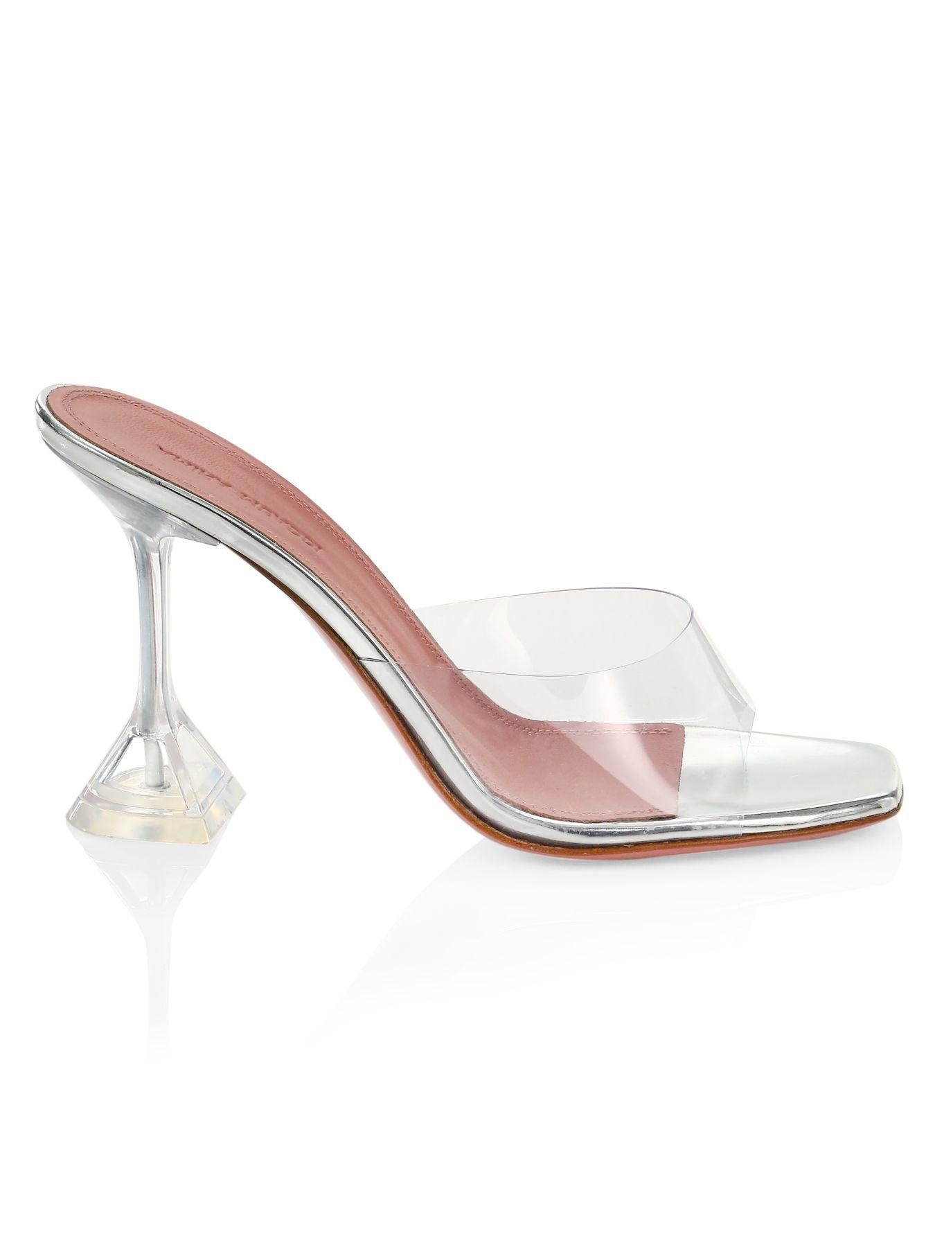 amina muaddi transparent shoes