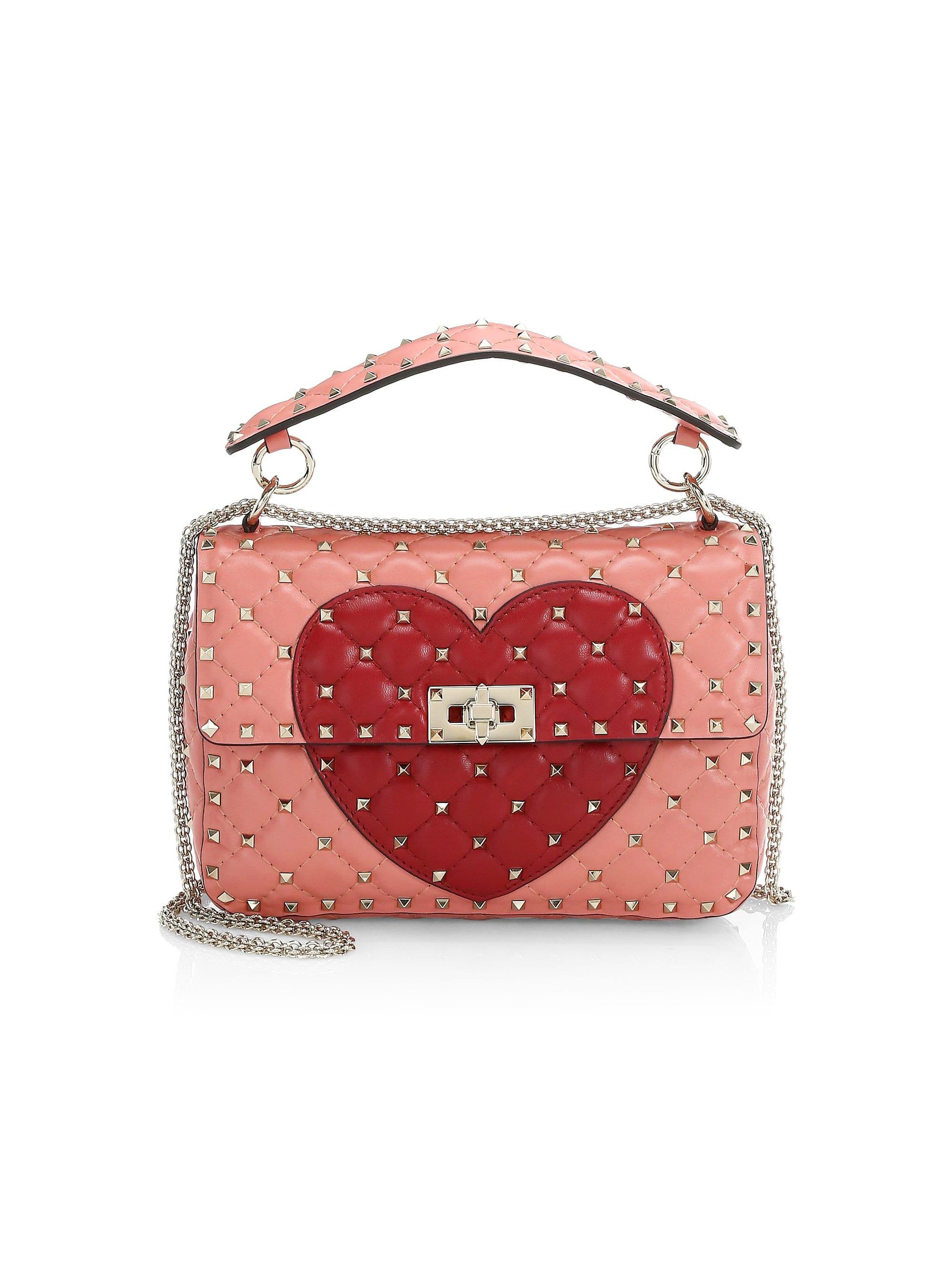 valentino rockstud heart bag