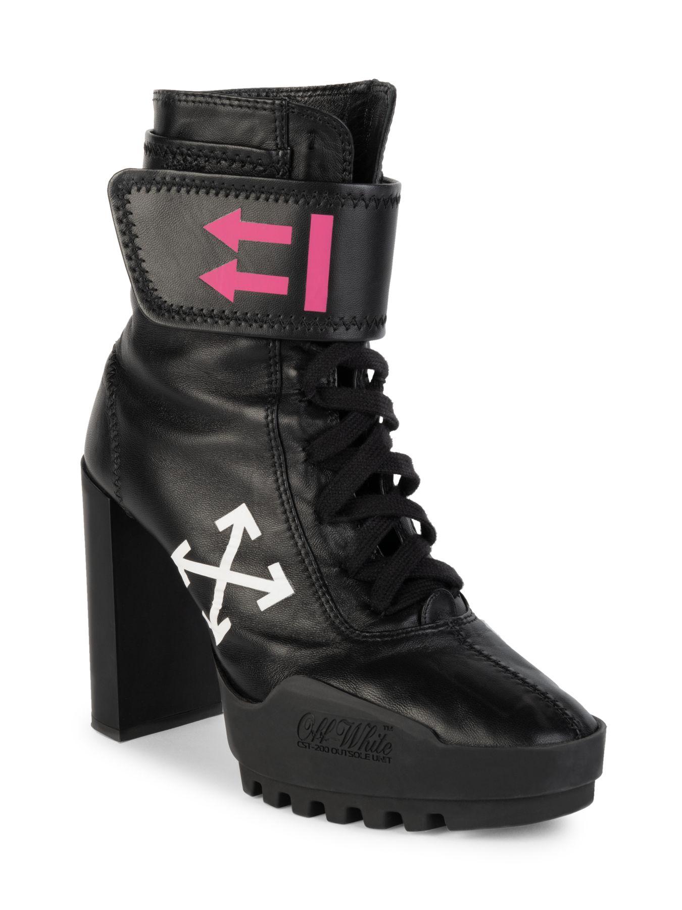 off white black boots