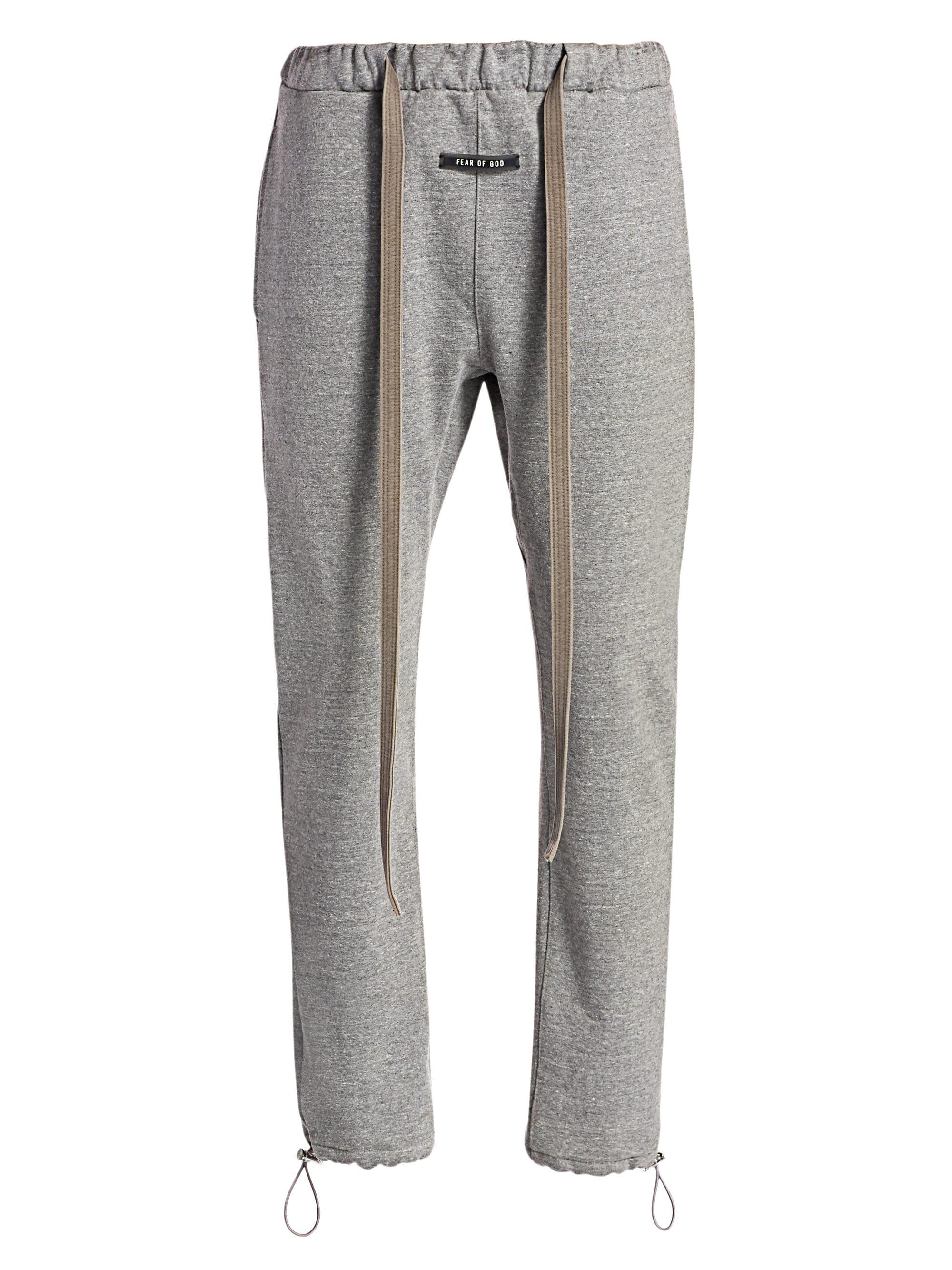 Fear Of God Relaxed Cotton Sweatpants in Heather Grey (Gray) for Men - Lyst