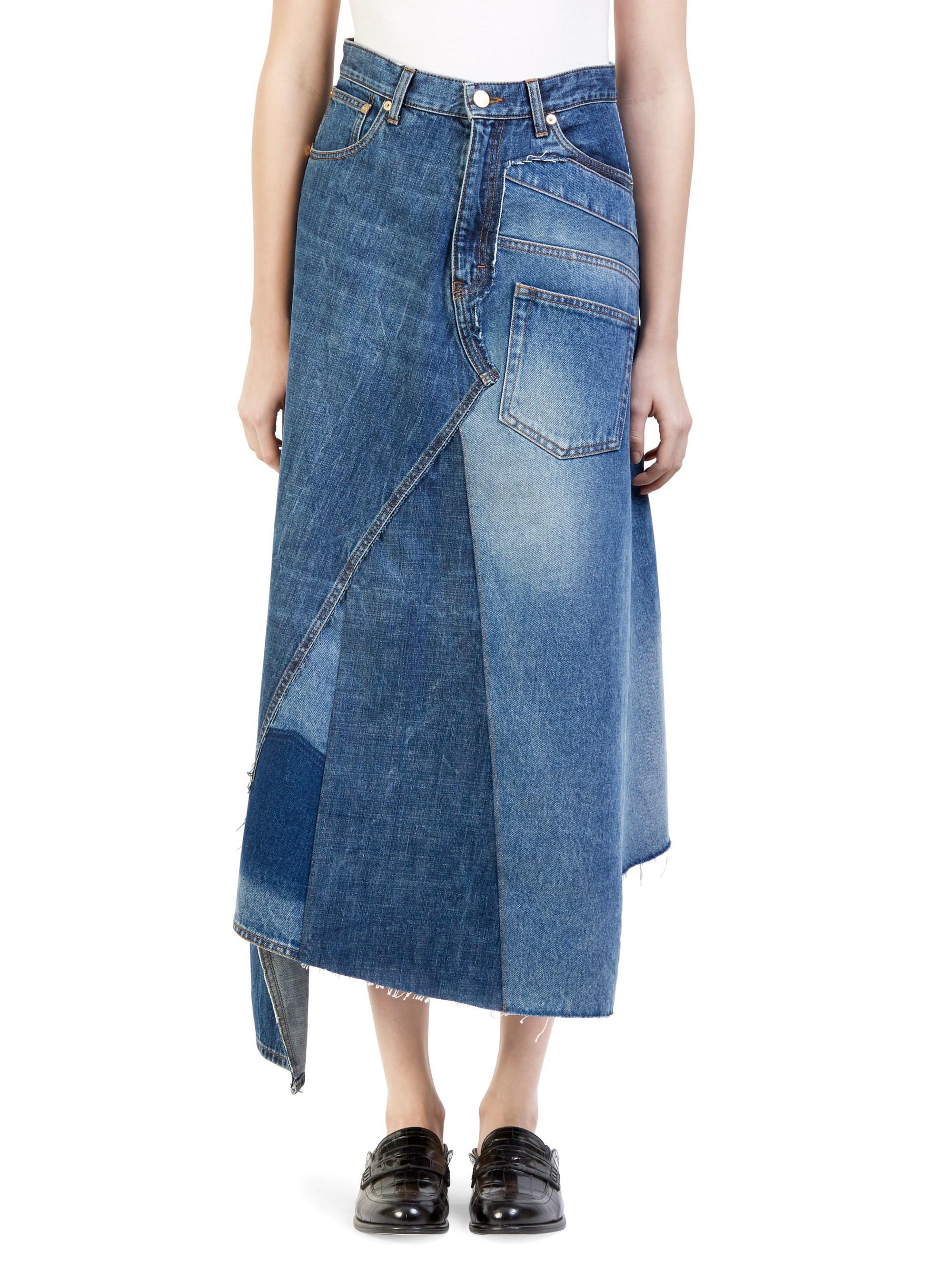 loewe denim skirt