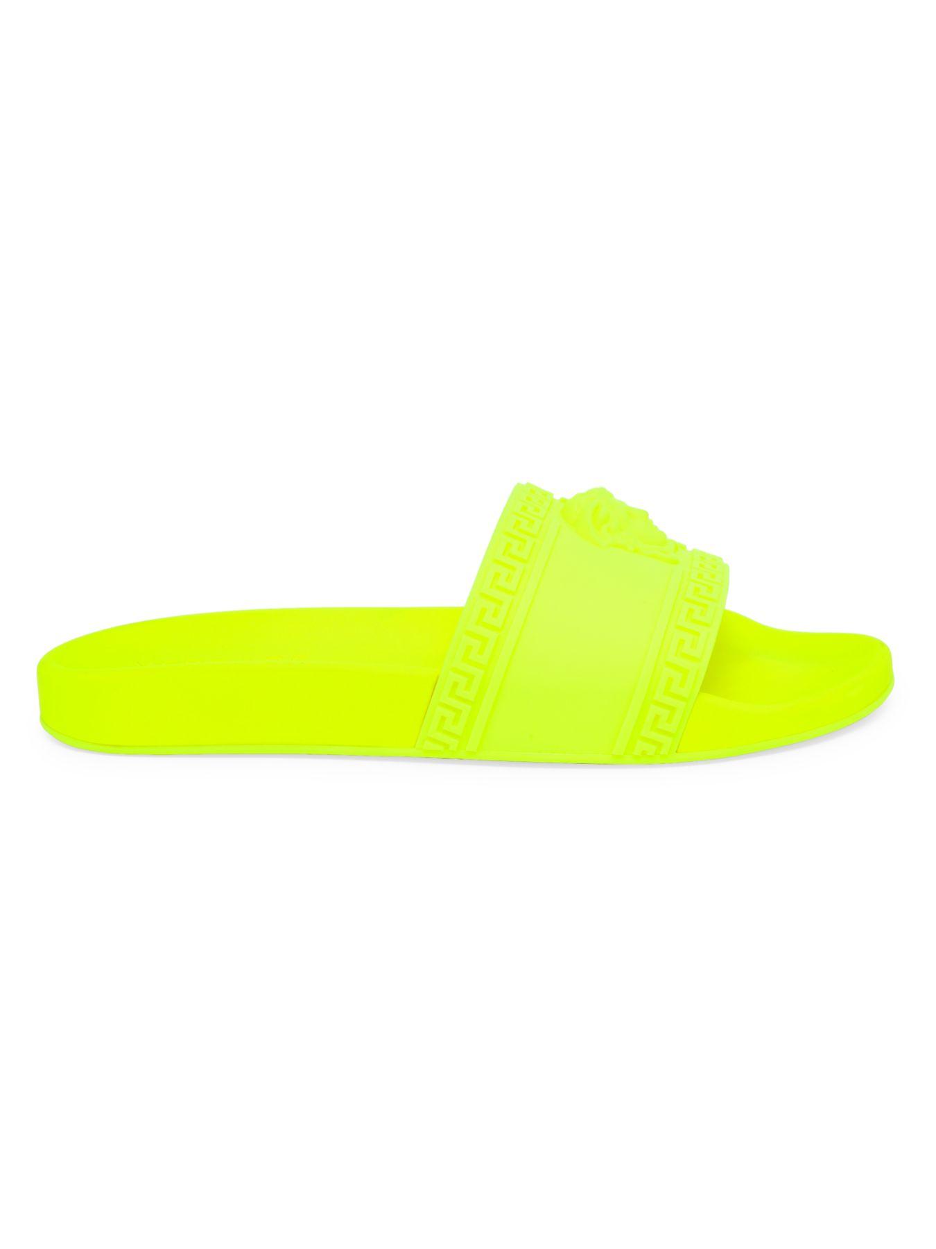 neon versace slides