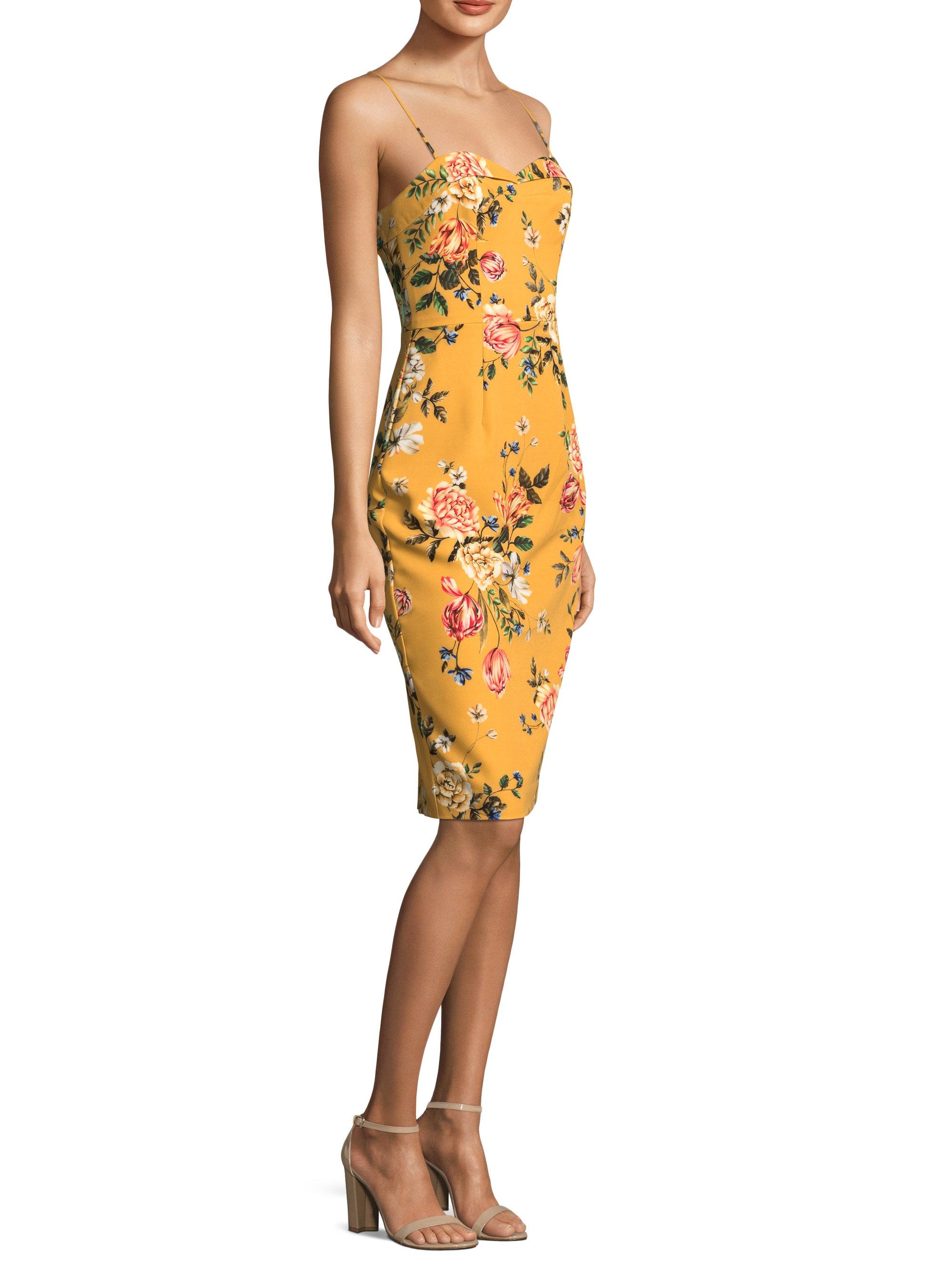 black halo floral dresses