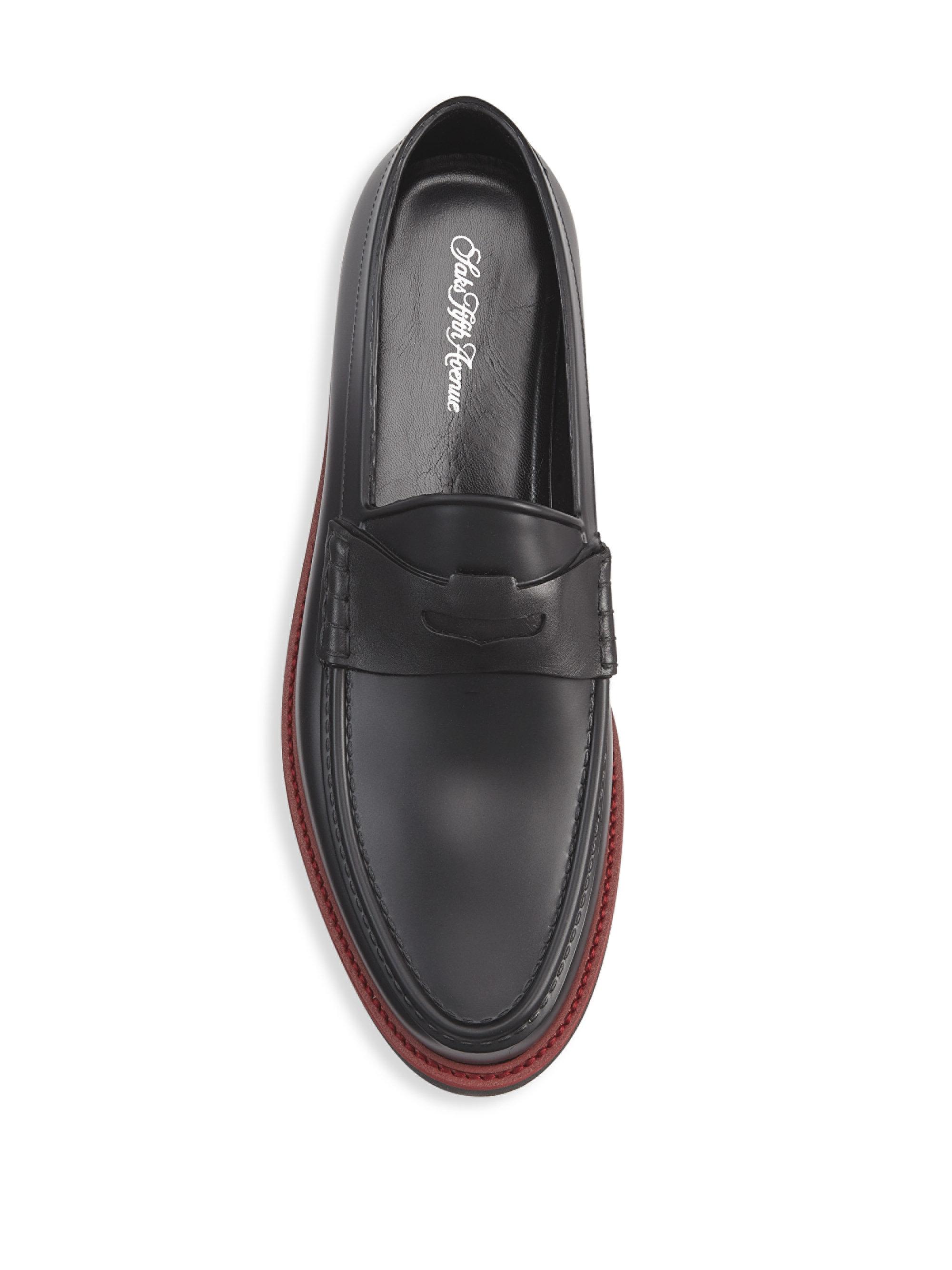 rubber penny loafers