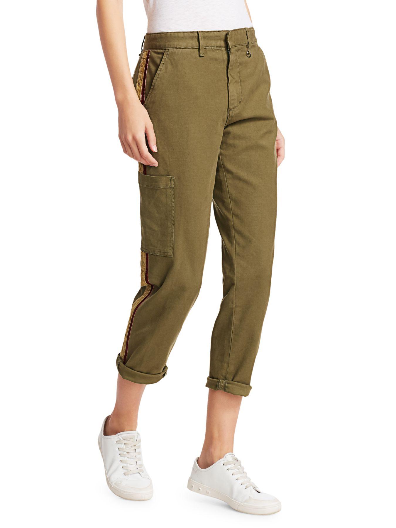 jeans with green stripe