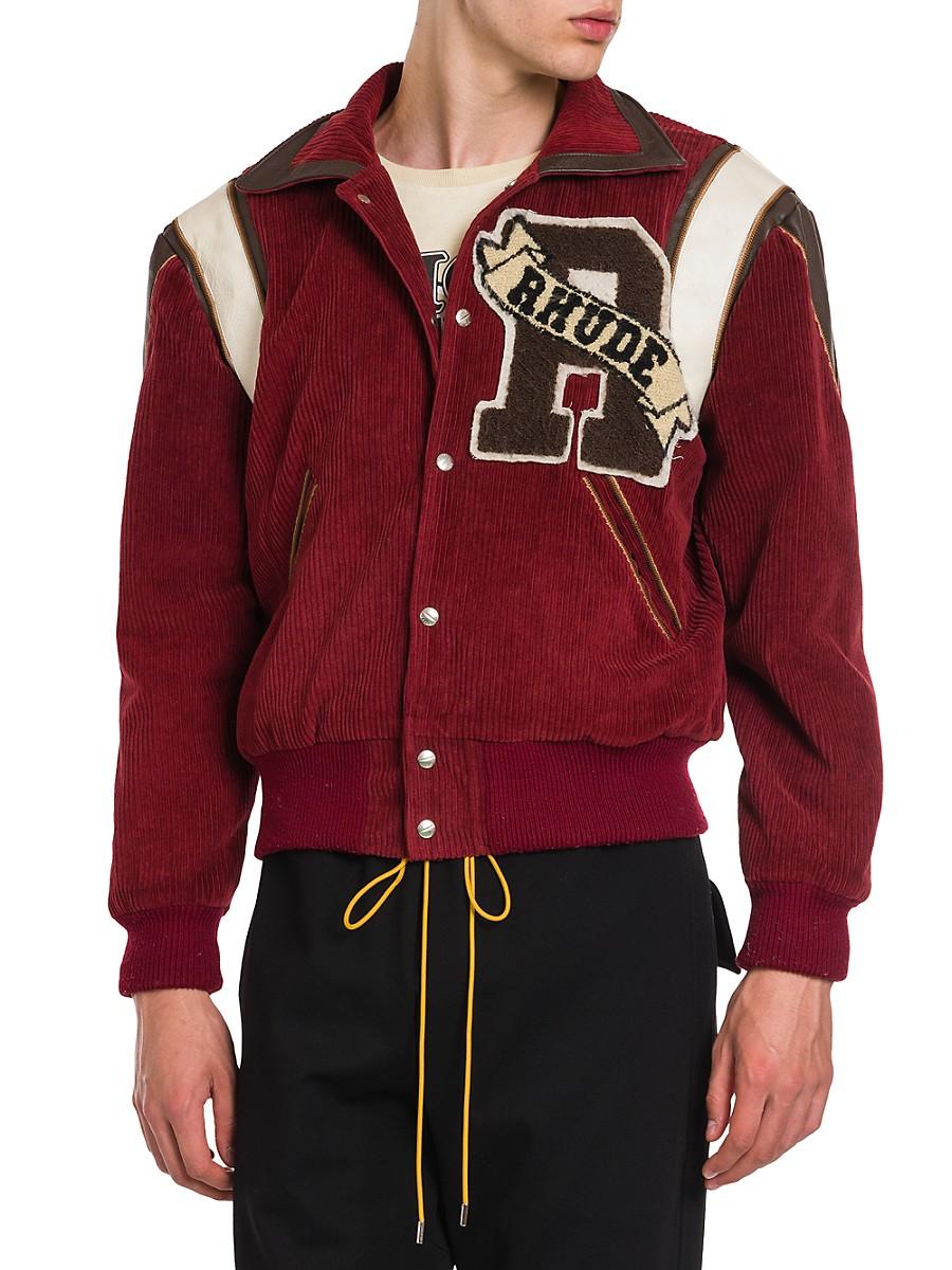 rhude varsity jacket
