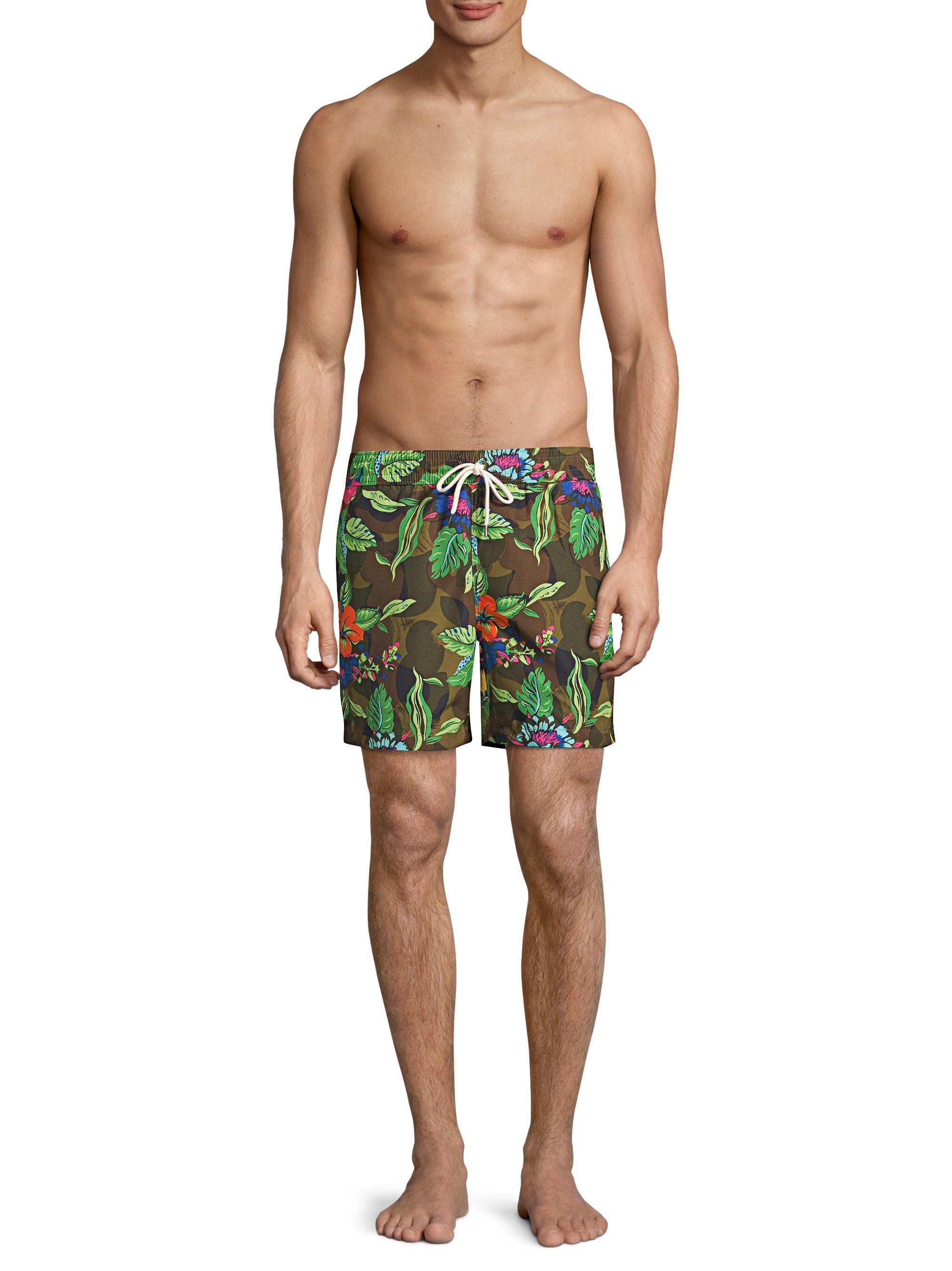 polo camo swim trunks