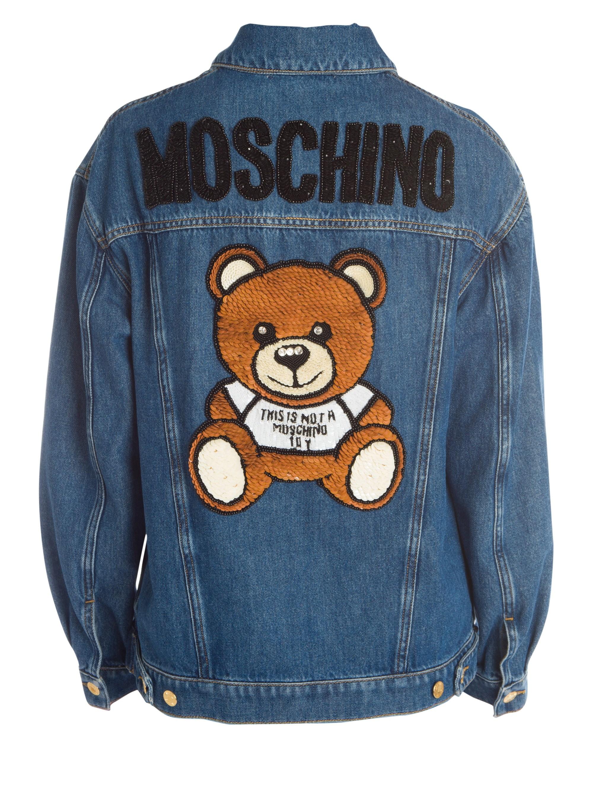 moschino bear denim jacket