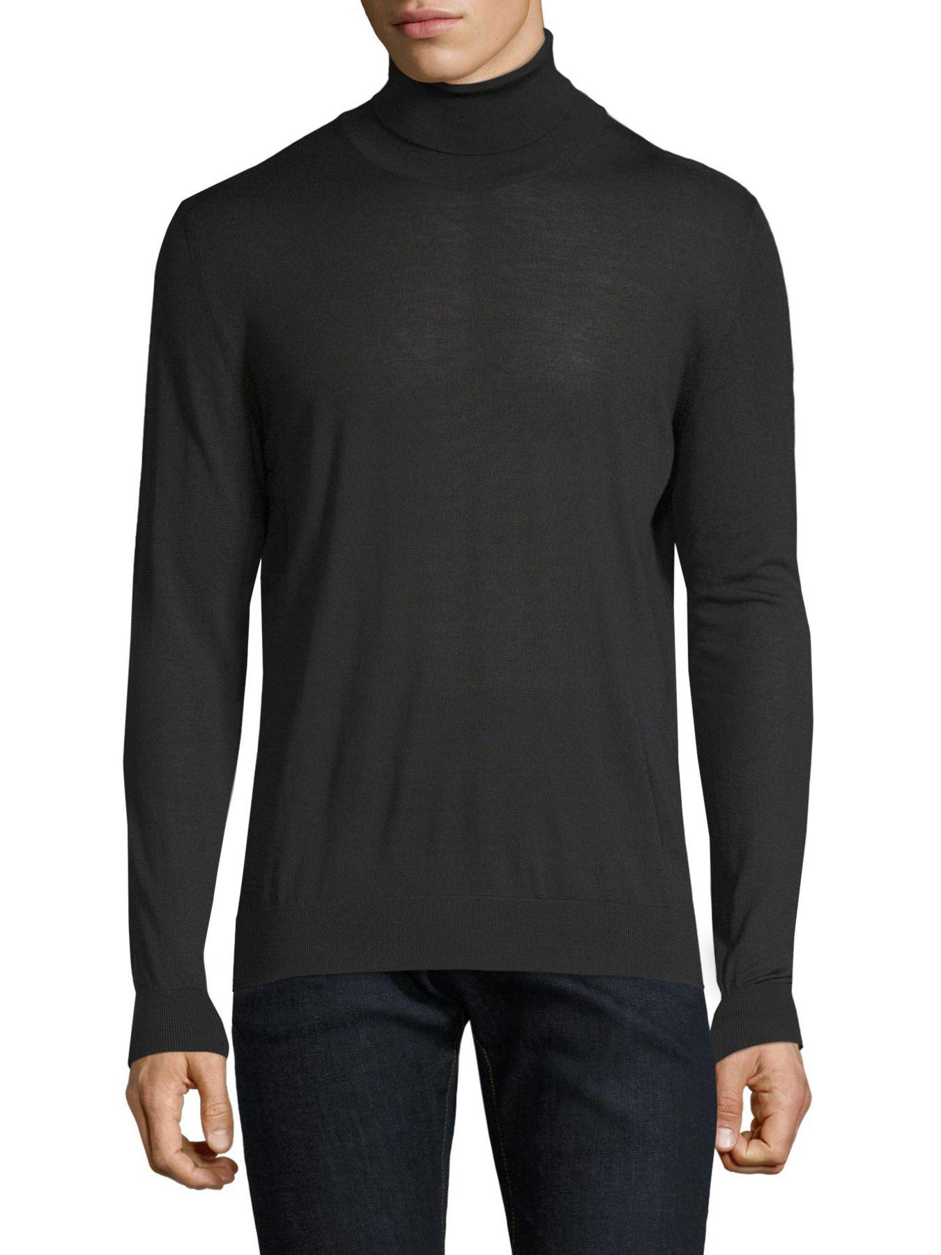 Kiton Wool Turtleneck Sweater in Black for Men - Save 63% - Lyst