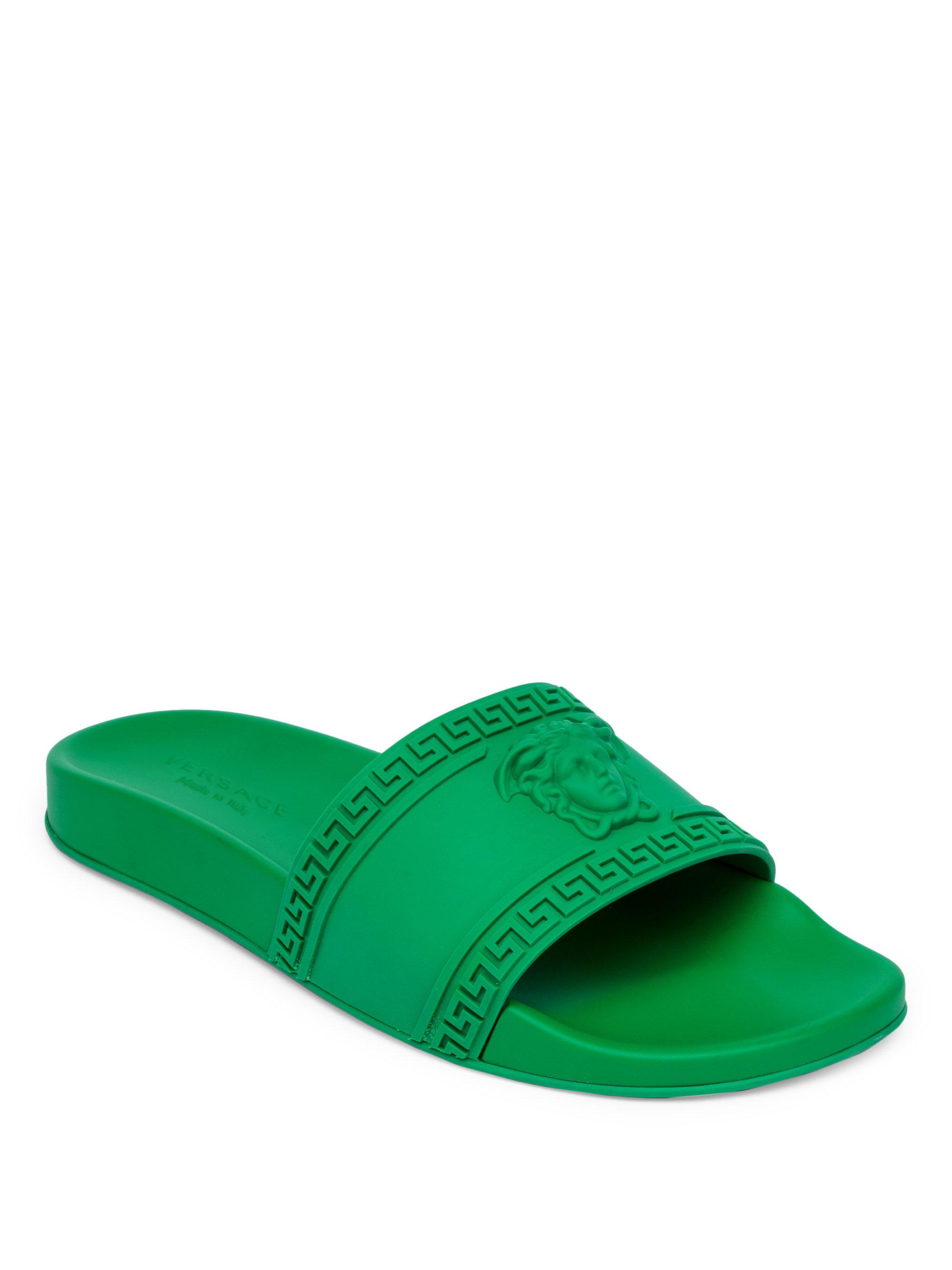 green versace slides