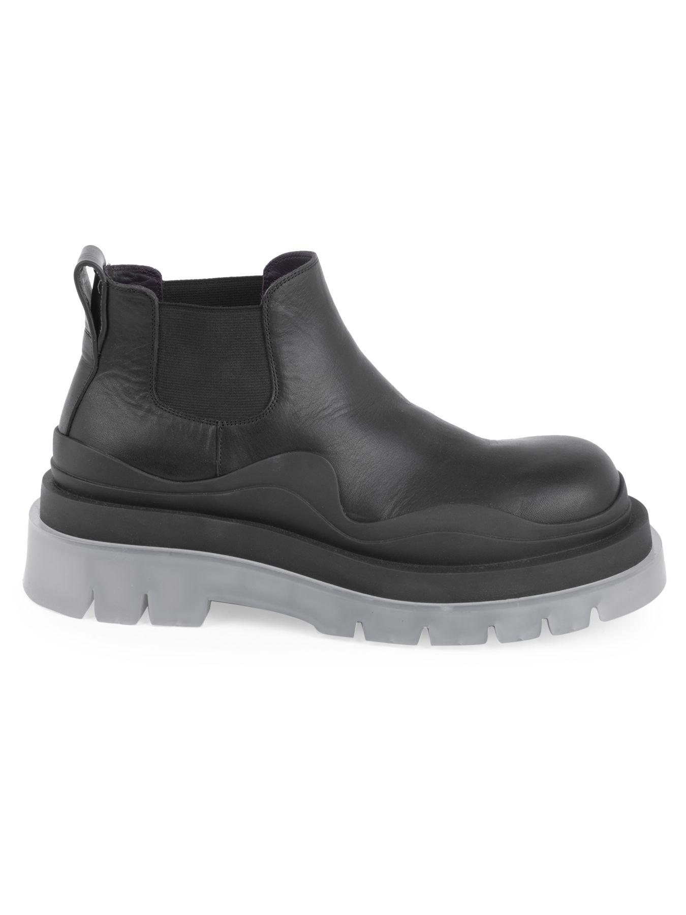 Bottega Veneta Bv Tire Lug-sole Leather Chelsea Boots in Black ...