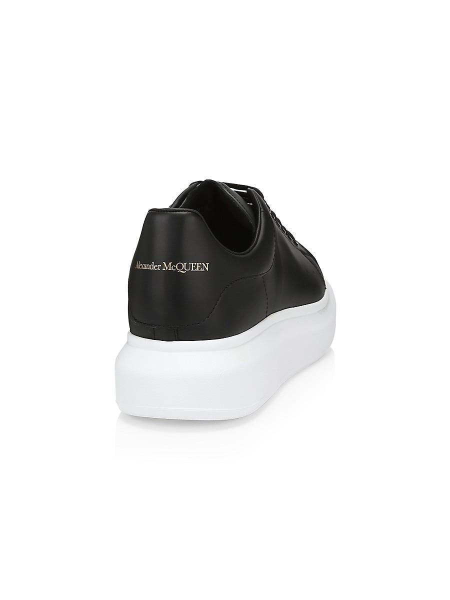 alexander mcqueen runway leather and suede platform trainers