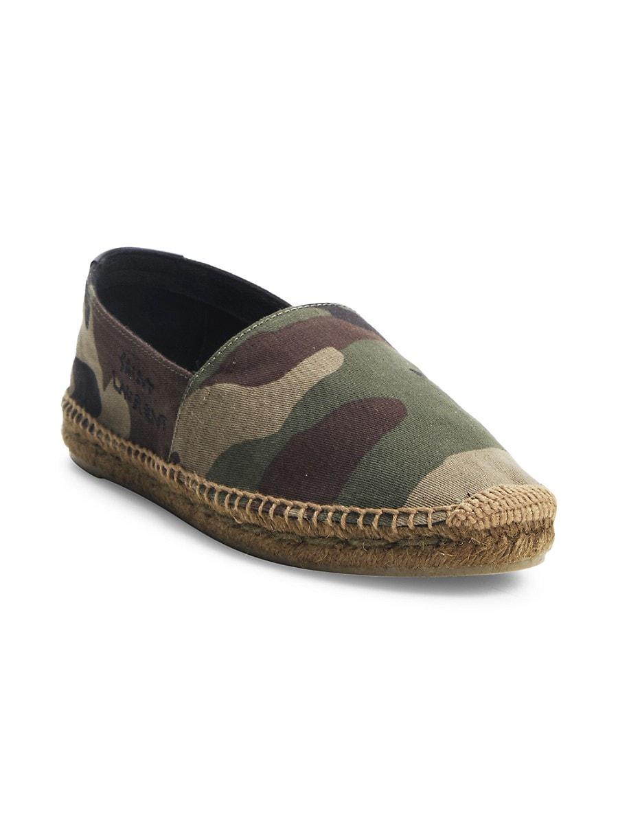 saint laurent camo espadrilles