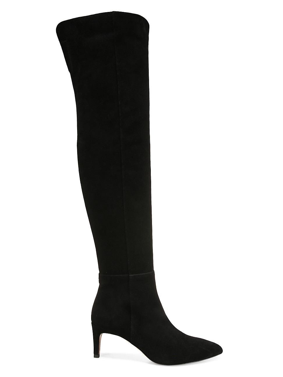 Sam Edelman Ursula Suede High Boots in Black | Lyst