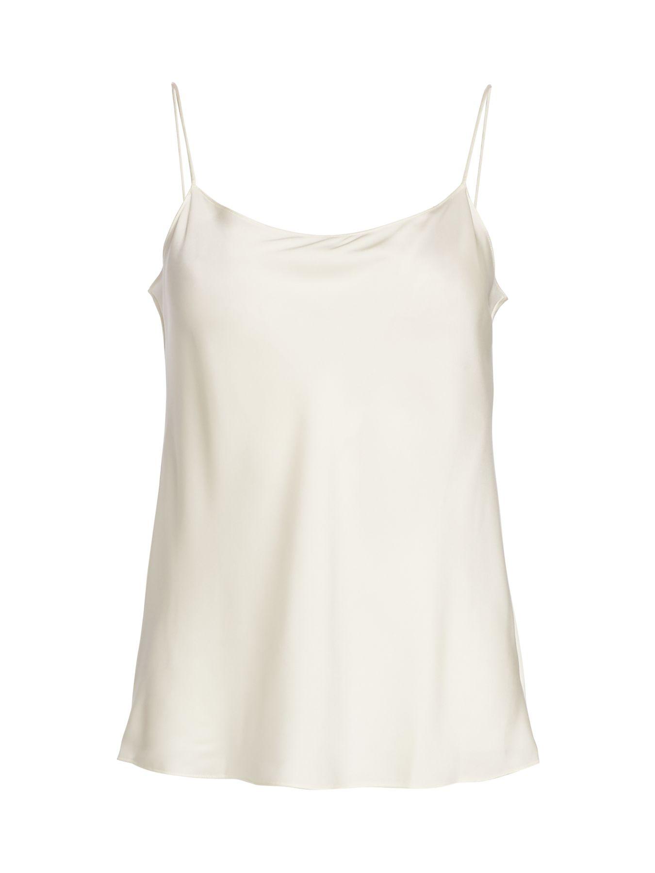 Theory Stretch Silk Slip Tank in Ivory (White) Lyst