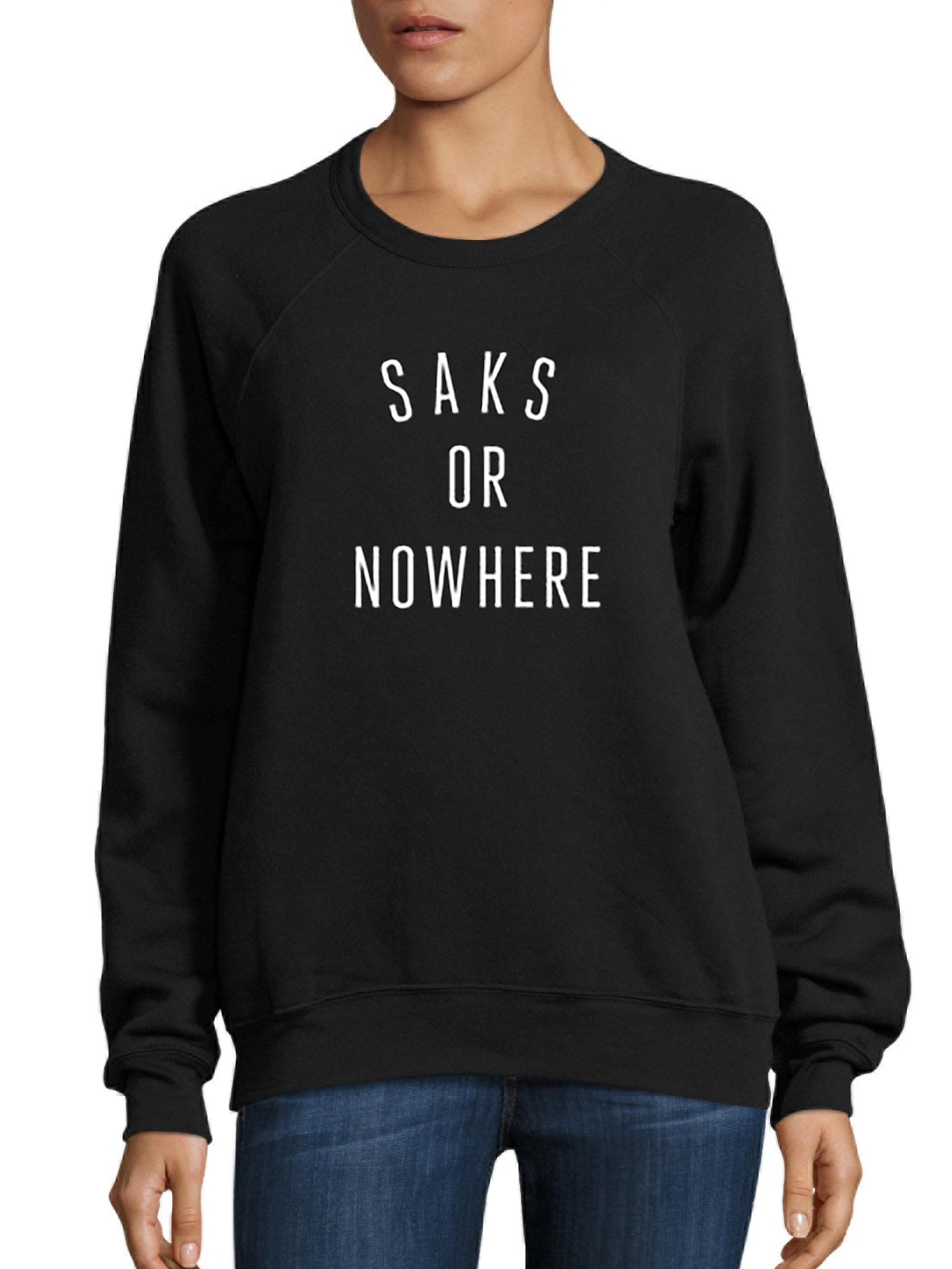 Knowlita Synthetic Saks Or Nowhere Graphic Sweatshirt In Black White Black Lyst