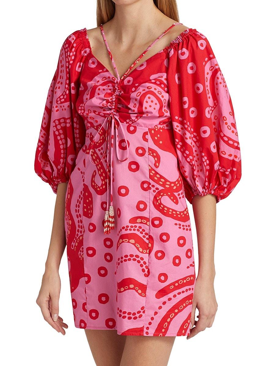 Octocool Puff-sleeve Mini Dress 
