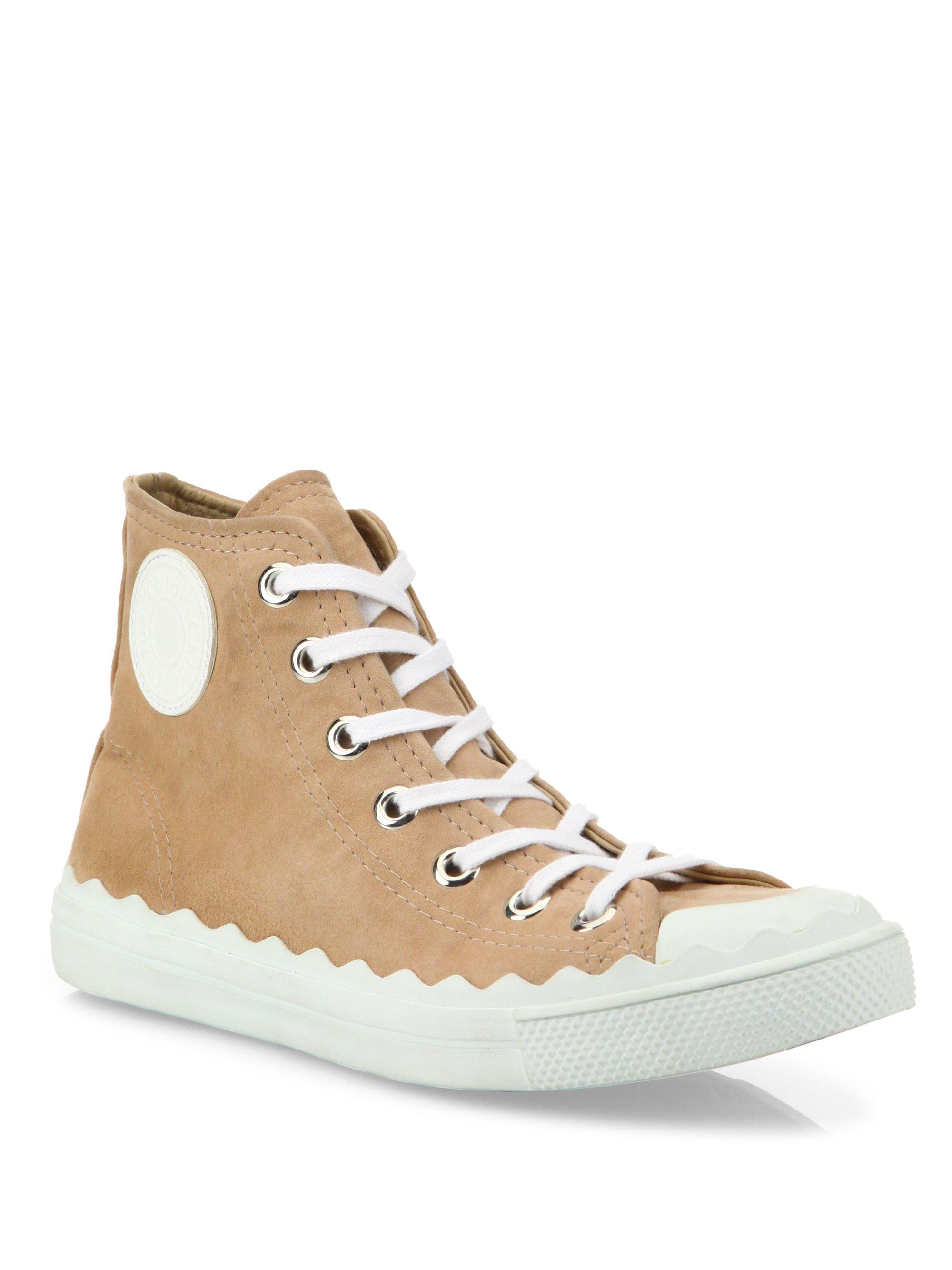 Lyst Chloé Kyle Suede Hightop Sneakers